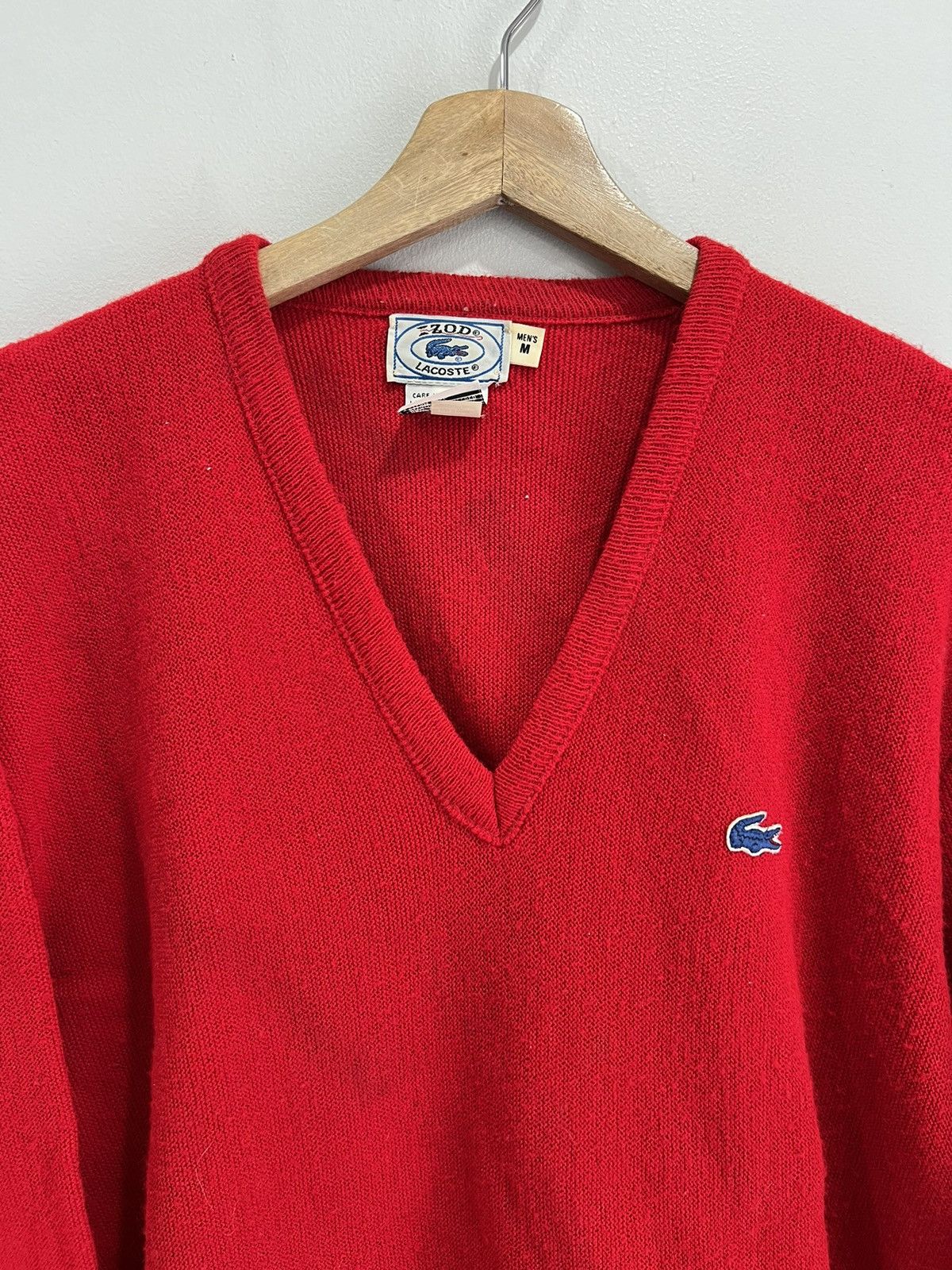 Lacoste × Vintage Vintage Lacoste Vneck Knit sweater M Size US M / EU 48-50 / 2 - 5 Thumbnail