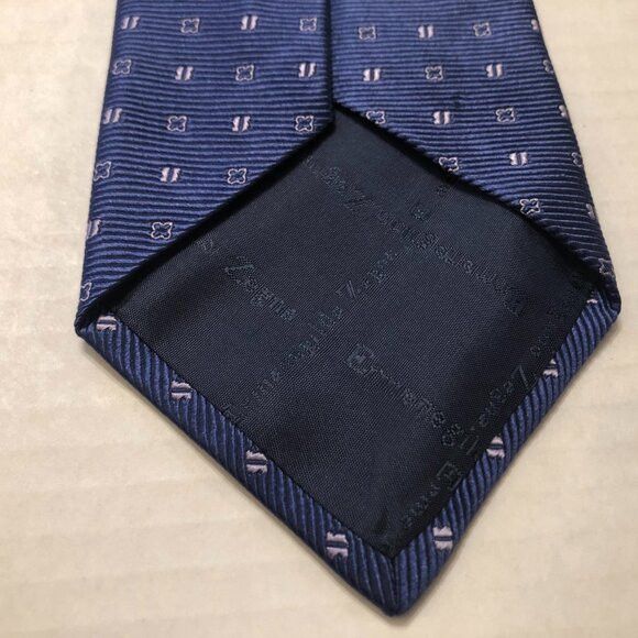 Ermenegildo Zegna ERMENEGILDO ZEGNA MEN'S NEW BLUE 100%SILK TIE 3 1/2" X 58" Size ONE SIZE - 3 Thumbnail