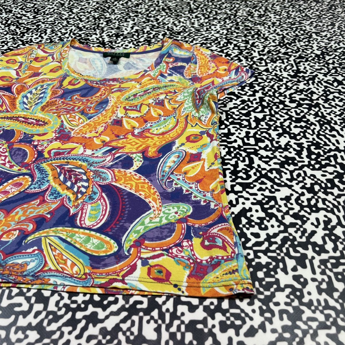 Lauren Ralph Lauren Vintage Y2K Lauren Ralph Lauren Art Luxury Floral T-shirt Size S / US 4 / IT 40 - 10 Thumbnail