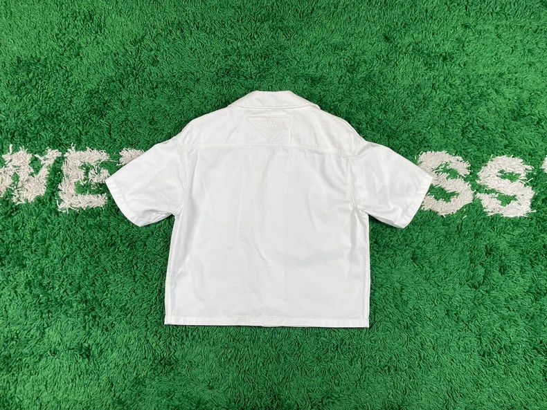 Prada Prada Denim short-sleeved shirt with triangle mark on the b Size US XS / EU 42 / 0 - 2 Thumbnail