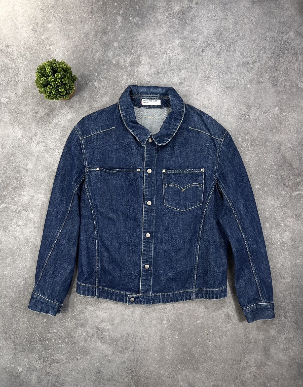 Levi's × Vintage Vintage 2001 Levi’s Denim Track Jacket Detroit Jeans Retro Size US M / EU 48-50 / 2 - 1 Thumbnail