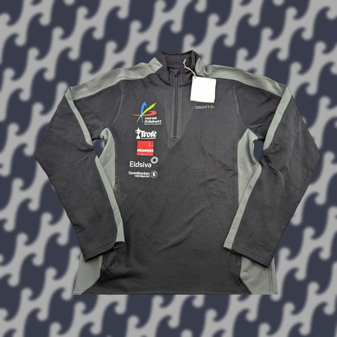 Layer 8 CRAFT Mens Ski Top Sparebank 1/4 Zip Gray Fleece Mid Layer Jacket Small Size US S / EU 44-46 / 1 - 1 Thumbnail