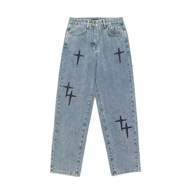 VIBE Casual Loose Streetwear Cross Jeans Pants Trousers y2k Size US 32 / EU 48 - 4 Thumbnail