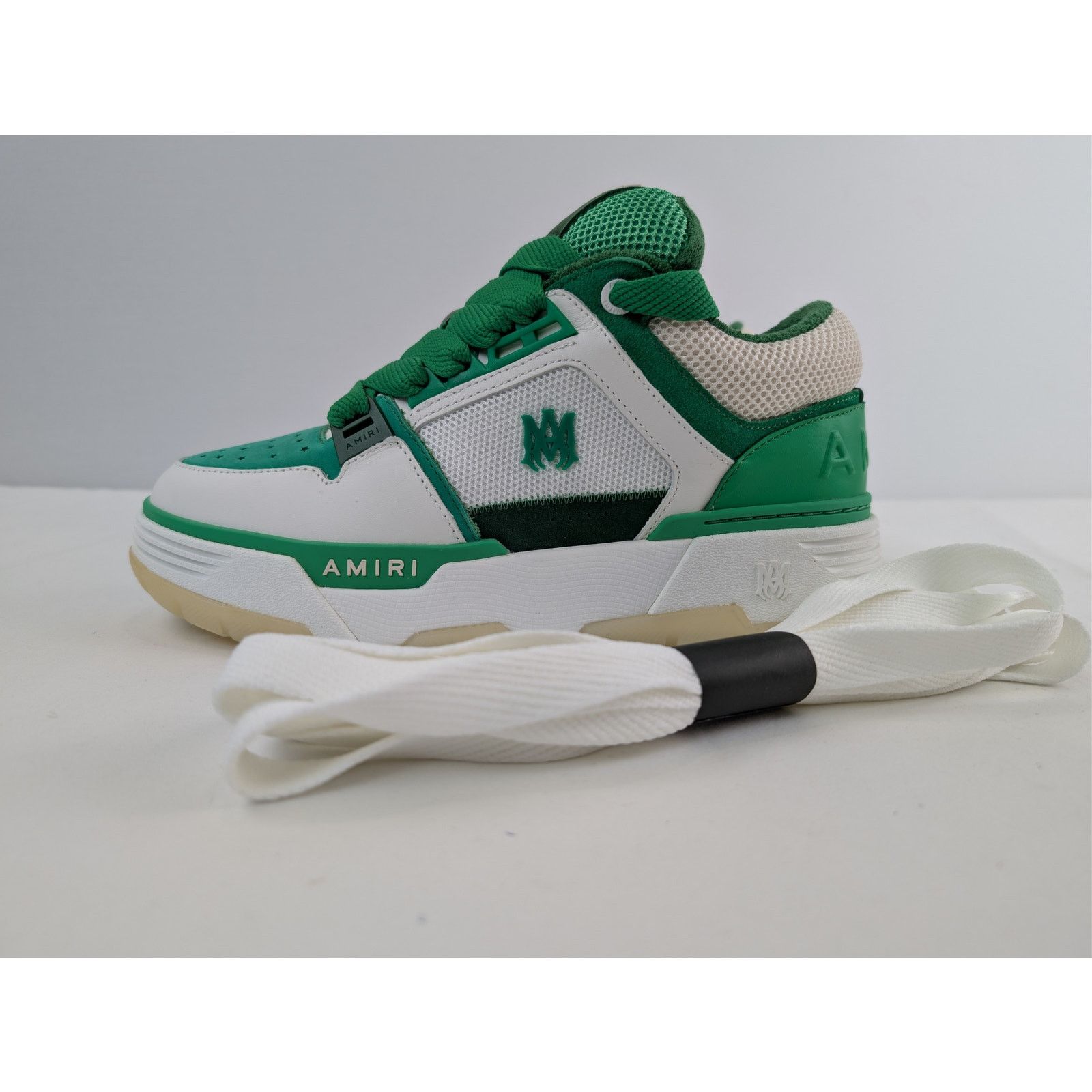 Amiri o1rshd1 Q:2 / MA-1 Low-Top Sneakers in White / Green Size US 9 / EU 42 - 10 Thumbnail