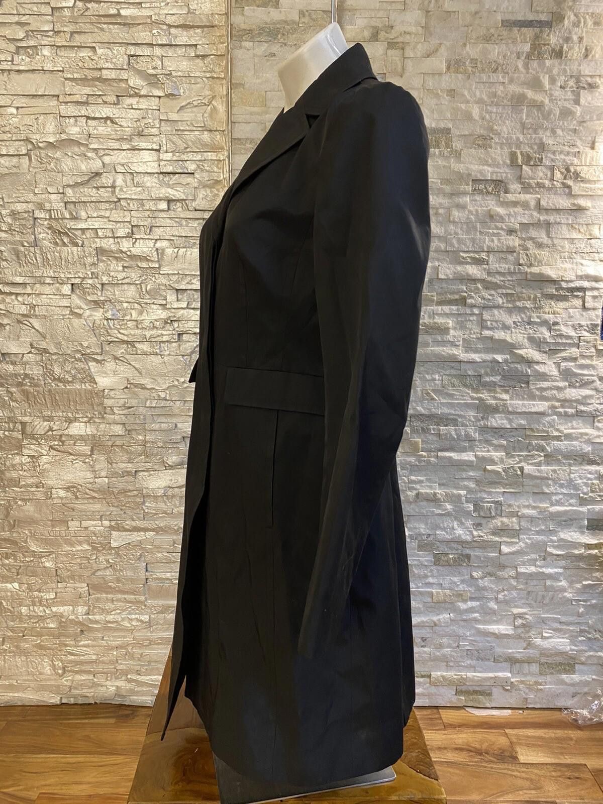 Other Designed By FTN Women Black Long Trench Coat/Jacket Sz Xs Size XS / US 0-2 / IT 36-38 - 4 Thumbnail