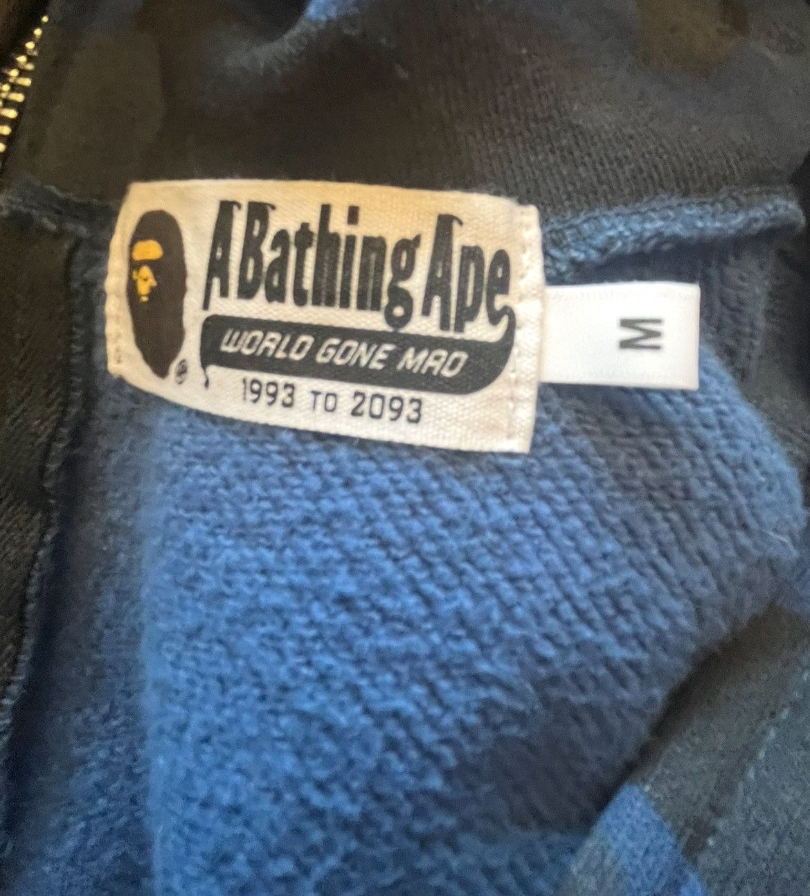 Bape BAPE Separate Shark Hoodie Blue & Black Camo Size US M / EU 48-50 / 2 - 4 Thumbnail