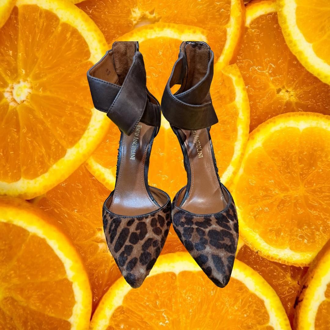 Other Enzo Angiolini Tiger Print Pointed High Heels with Ankle Str Size US 6.5 / IT 36.5 - 2 Thumbnail