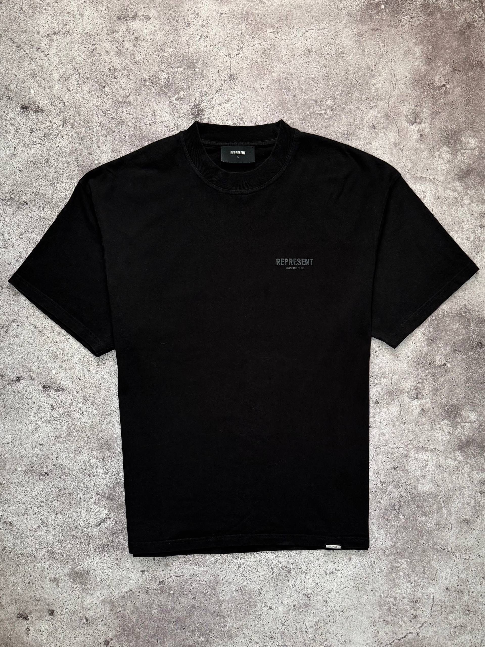 Represent Clo. Represent Owners’ Club Black Big Printed Logo Cotton T-shirt Size US L / EU 52-54 / 3 - 4 Thumbnail