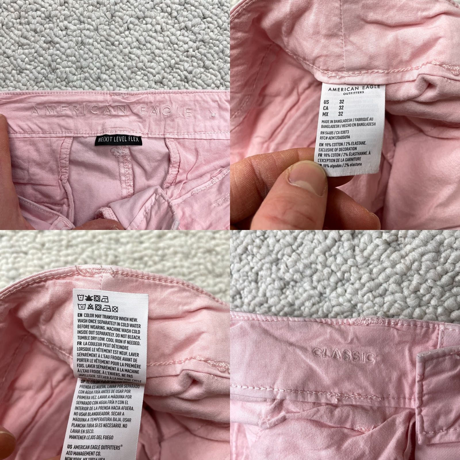American Eagle Outfitters American Eagle Next Level Flex Shorts Mens 32 Pink Chino Bermuda Classic Fit Size US 32 / EU 48 - 8 Thumbnail