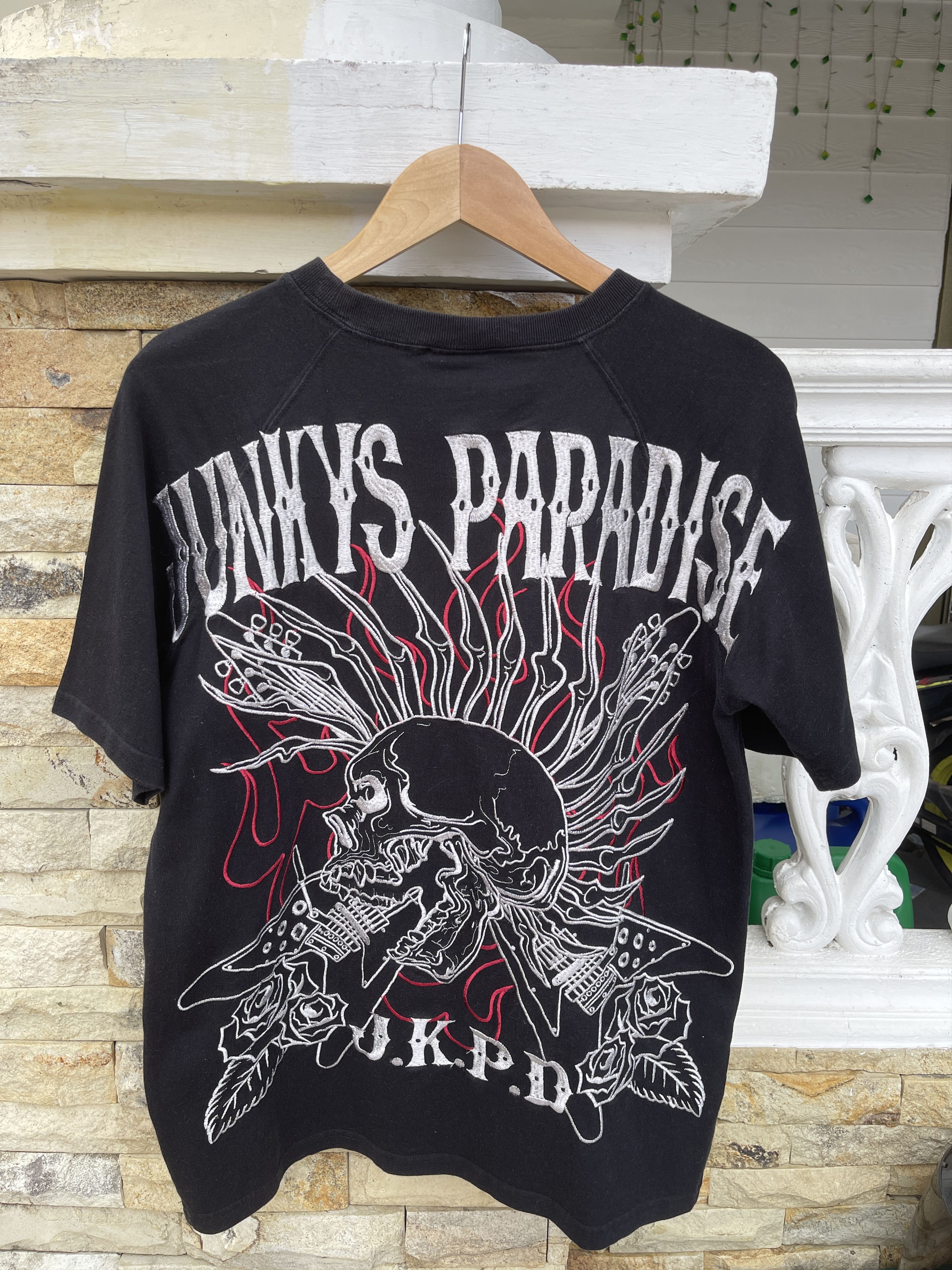 Hysteric Glamour Last Drop🔥Vtg Junkys Paradise Punk Rock Embroidered T-Shirt Size US L / EU 52-54 / 3 - 3 Thumbnail