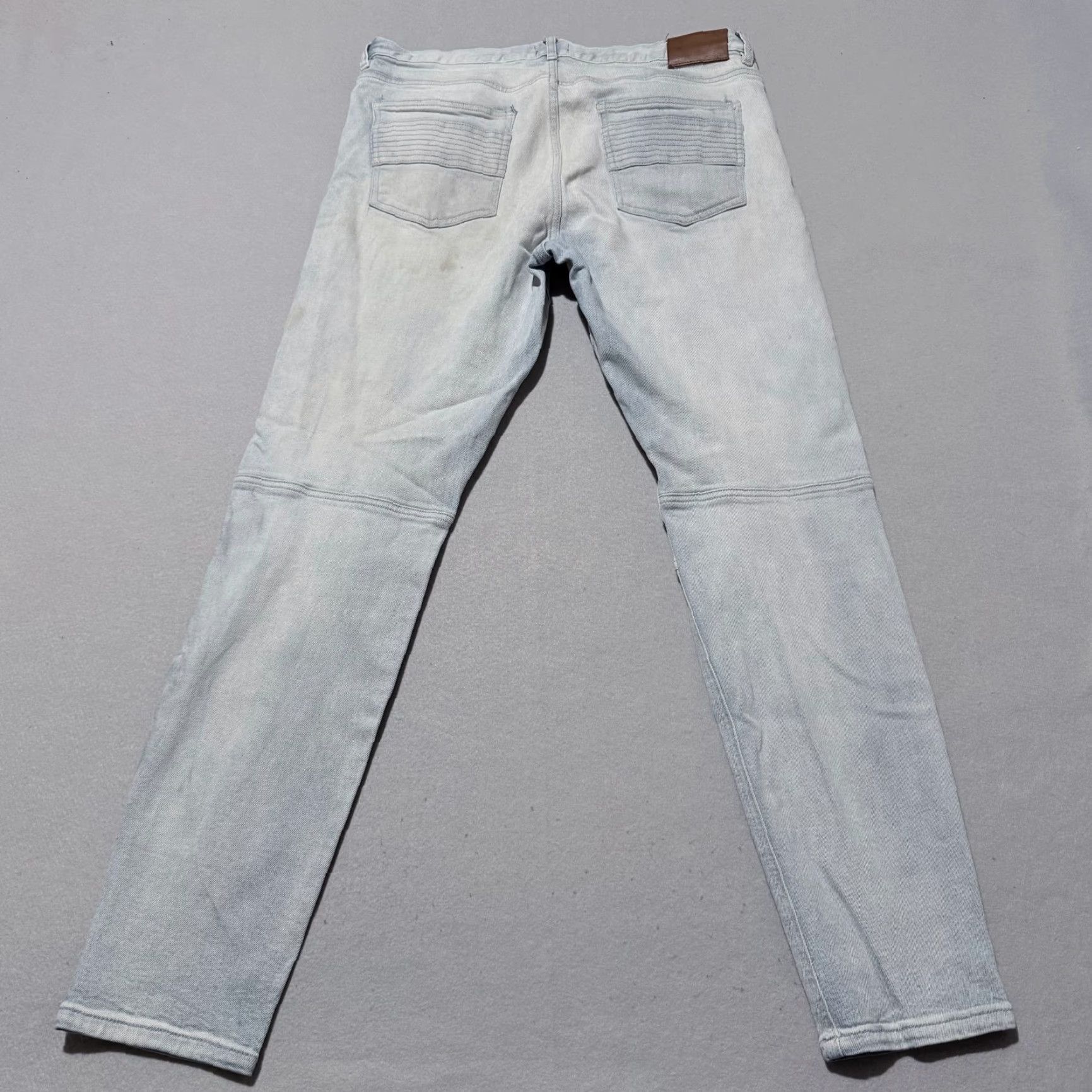 H&M H&M Jeans Men Blue Denim Mid Rise Skinny Moto Biker Zip Fly - 34 Size US 34 / EU 50 - 5 Thumbnail