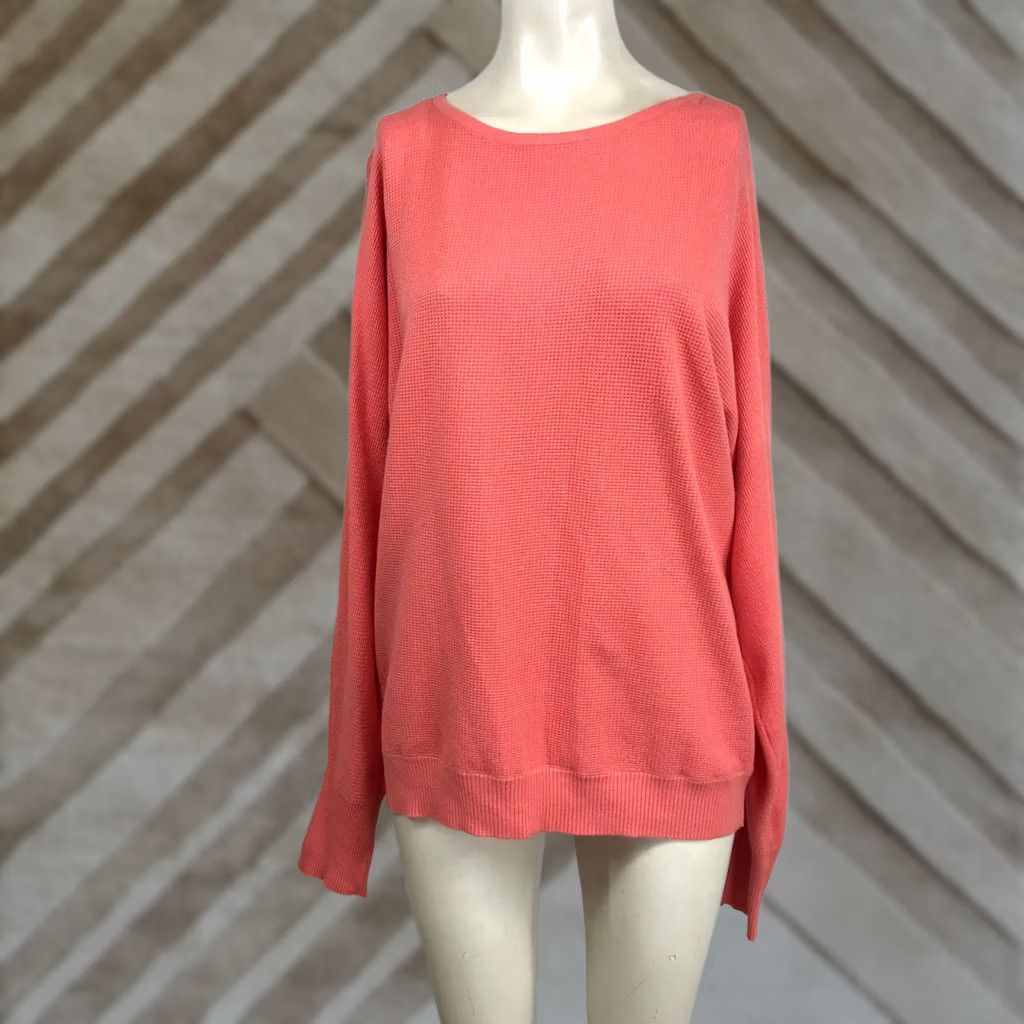 Vintage VINTAGE STACCATO Coral Waffle Knit Long Sleeve Crew Neck Sweater XL Size XL / US 12-14 / IT 48-50 - 1 Thumbnail