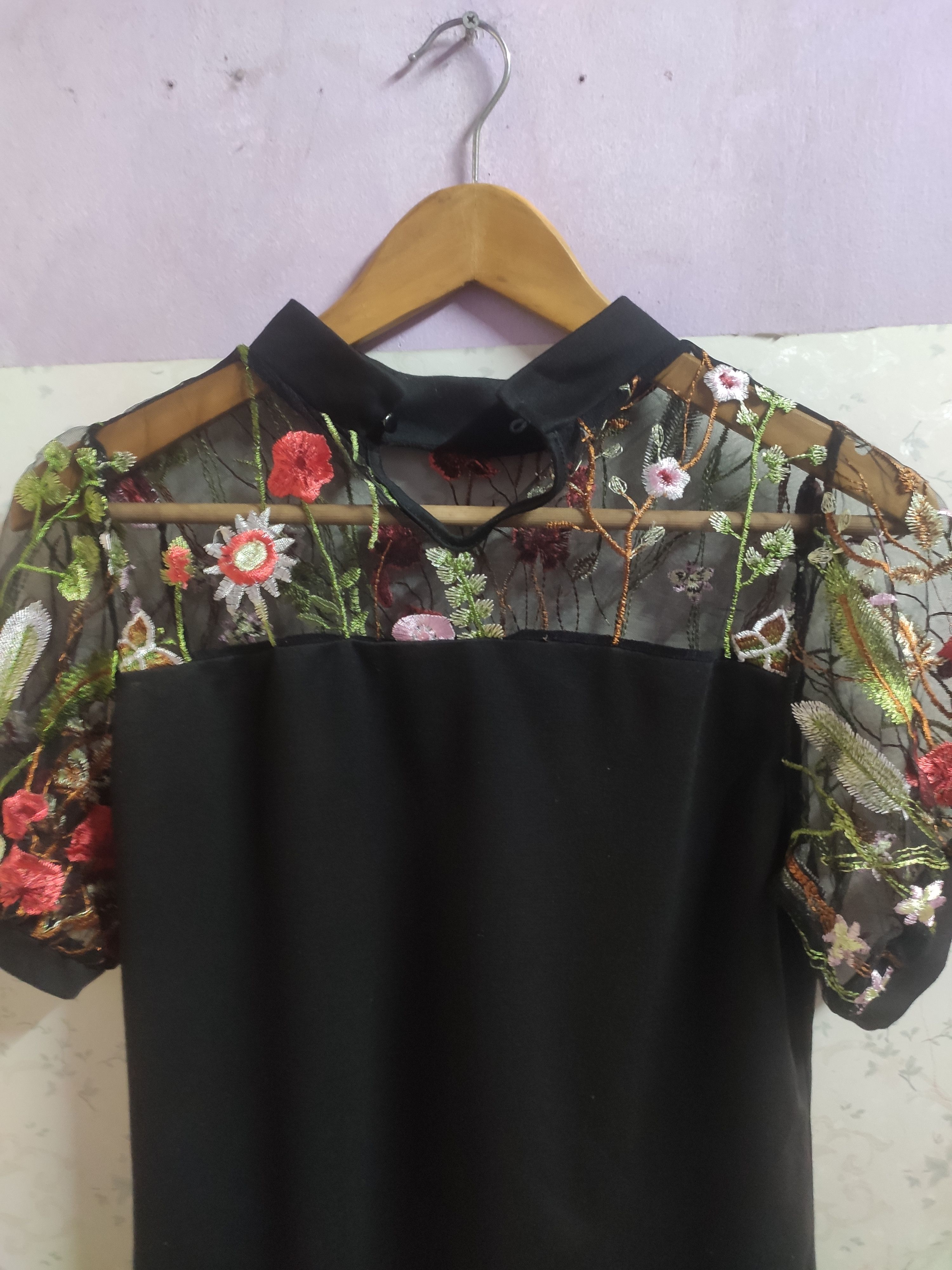 Designer L'espoir Floral Lace Casual Summer Tee Size M / US 6-8 / IT 42-44 - 3 Thumbnail