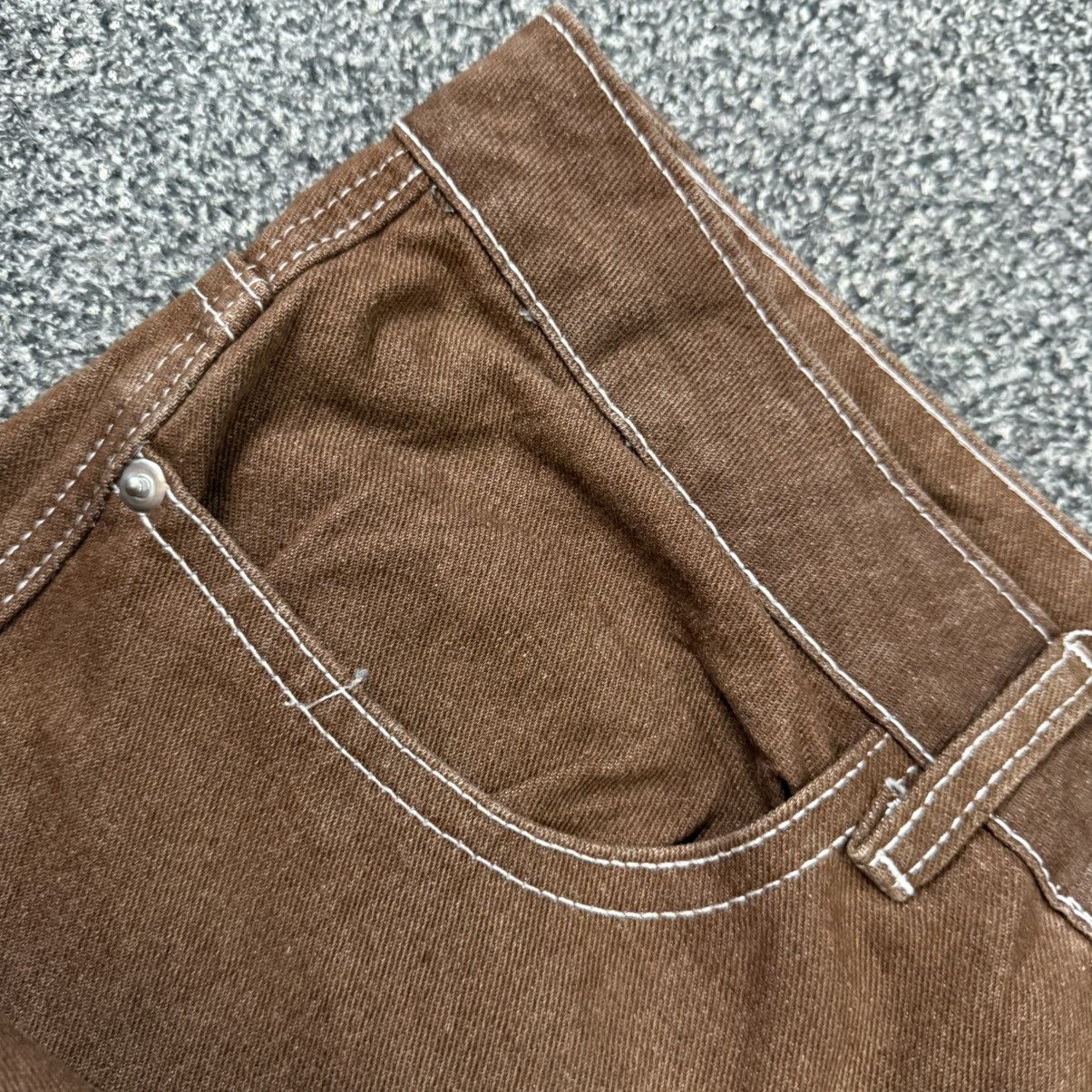 Japanese Brand Vintage Y2K Loose Fit Embroidered Double Knee Pants Size US 38 / EU 54 - 11 Thumbnail
