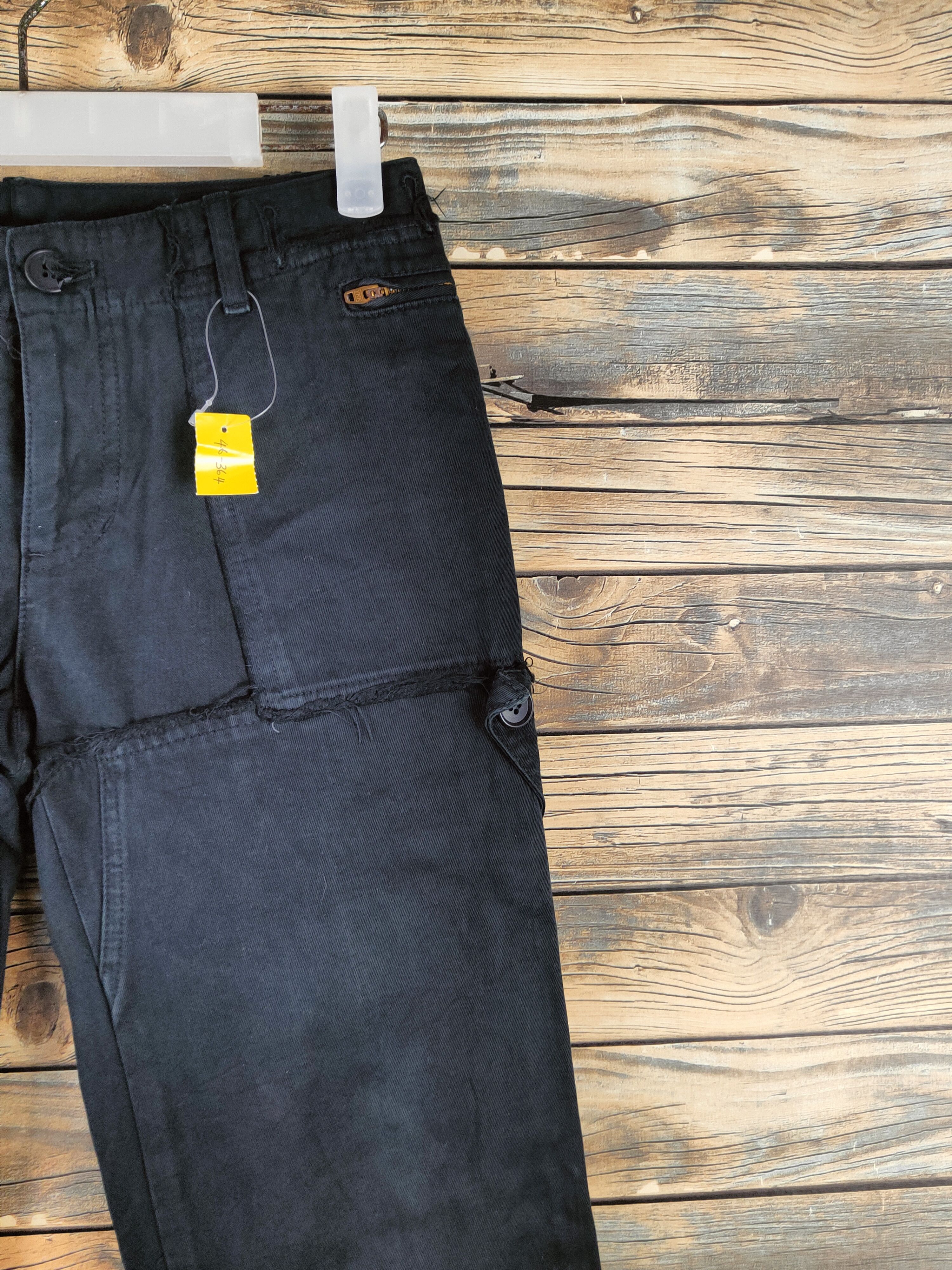 Japanese Brand DL Masculo Black Multipocket Cargo Pants #46-364 Size 26" / US 2 / IT 38 - 5 Thumbnail