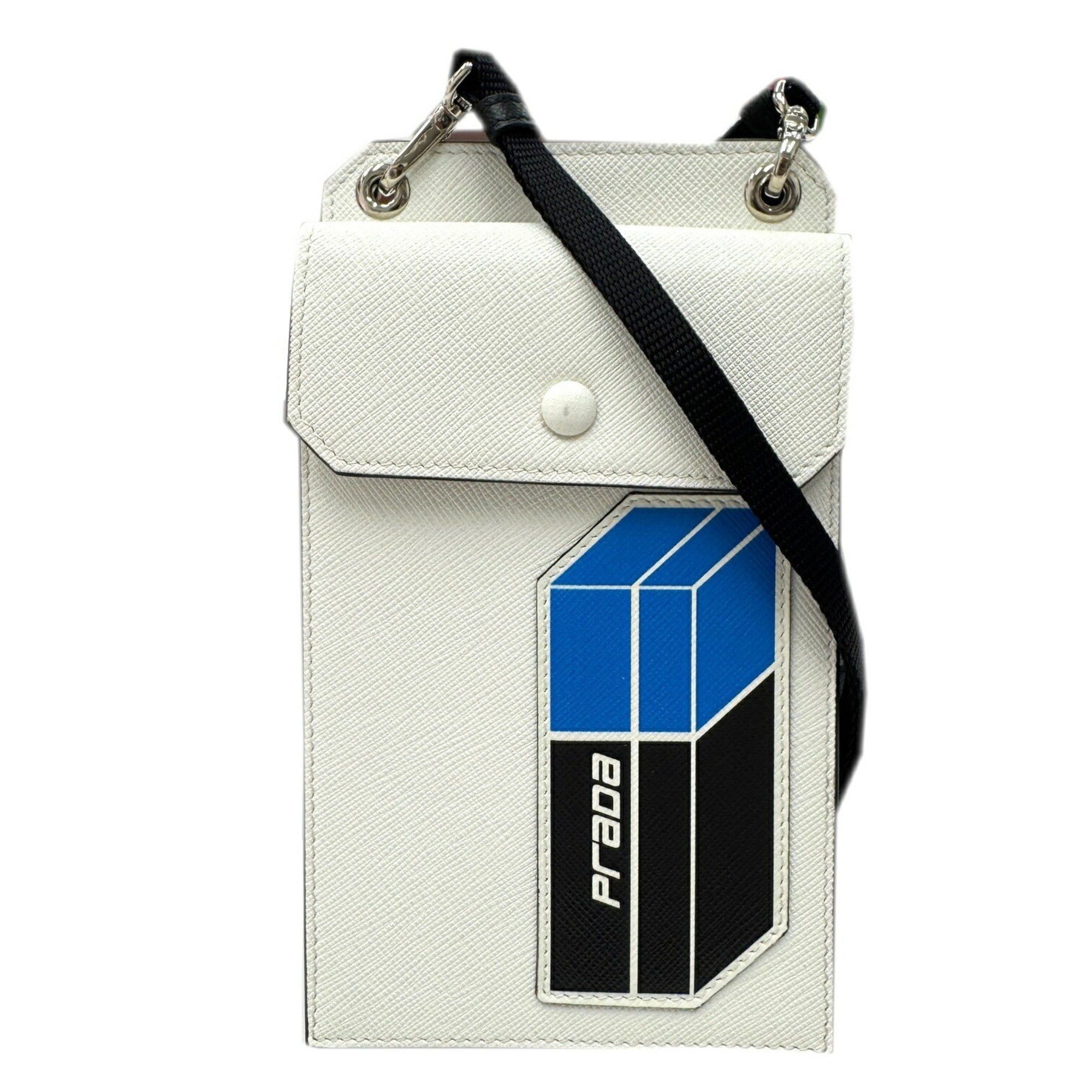 Prada Prada Shoulder Pouch Smartphone Case Leather White 2ZH068 Size ONE SIZE - 1 Thumbnail
