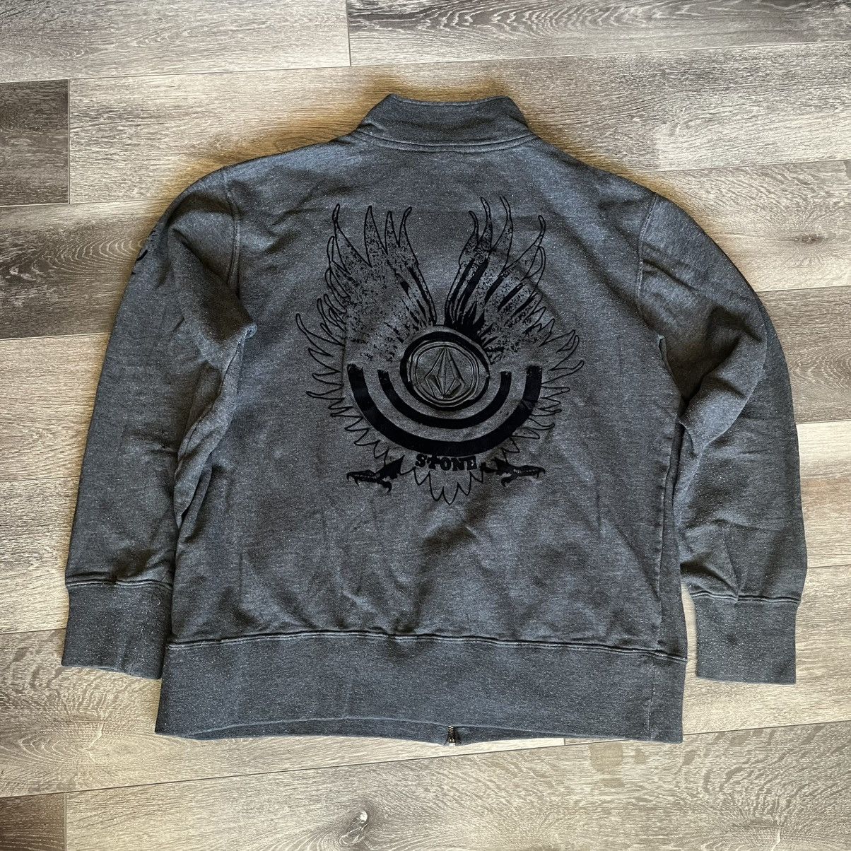 Volcom Vintage 2000s Volcom Stone Skater Logo Full Zip Sweatshirt Size US XXL / EU 58 / 5 - 2 Thumbnail