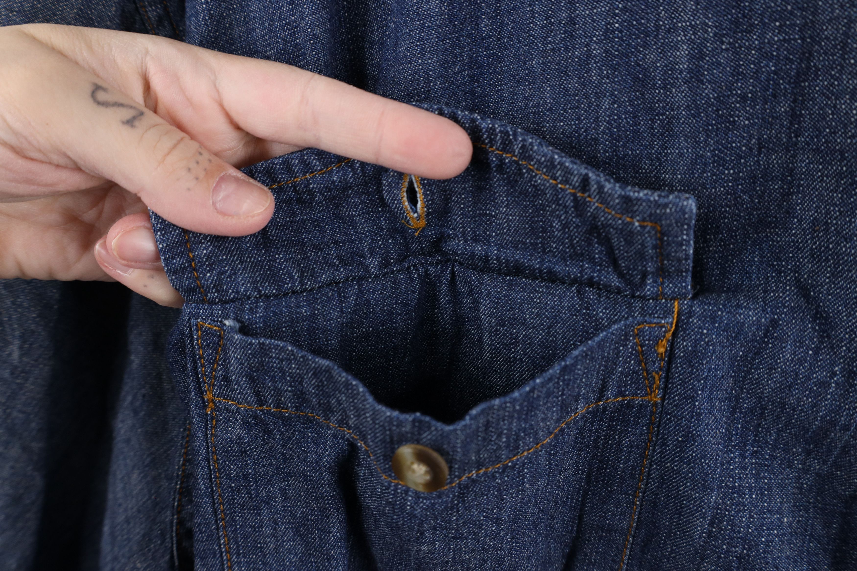 Vintage Vintage 90s Streetwear Denim Jean Collared Button Shirt Size US XXL / EU 58 / 5 - 5 Thumbnail