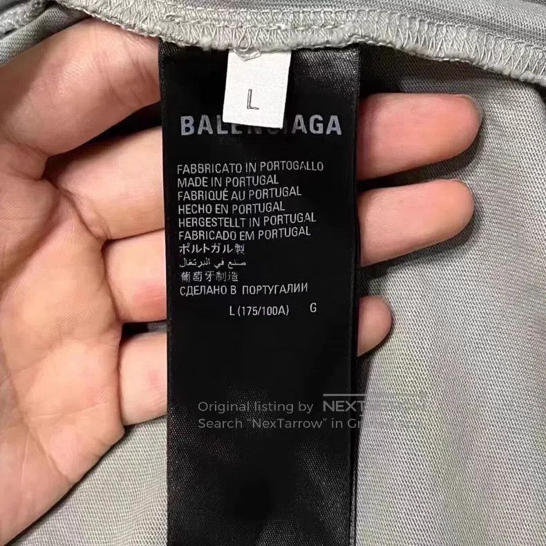 Balenciaga Balenciaga Concrete Grey BB Letter Short Sleeve Size US L / EU 52-54 / 3 - 4 Thumbnail
