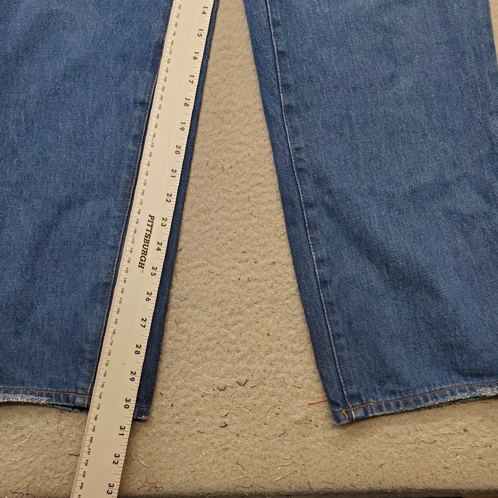 Madewell Madewell Baggy Straight-Leg Jeans Mens Size 29 Blue Denim Relaxed Fit Low Waist Shirt? Size US 29 - 4 Thumbnail