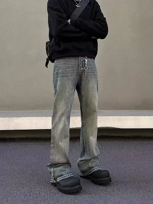 Japanese Brand × Jean Vintage washed slub straight-leg bootcut jeans Size US 32 / EU 48 - 2 Thumbnail