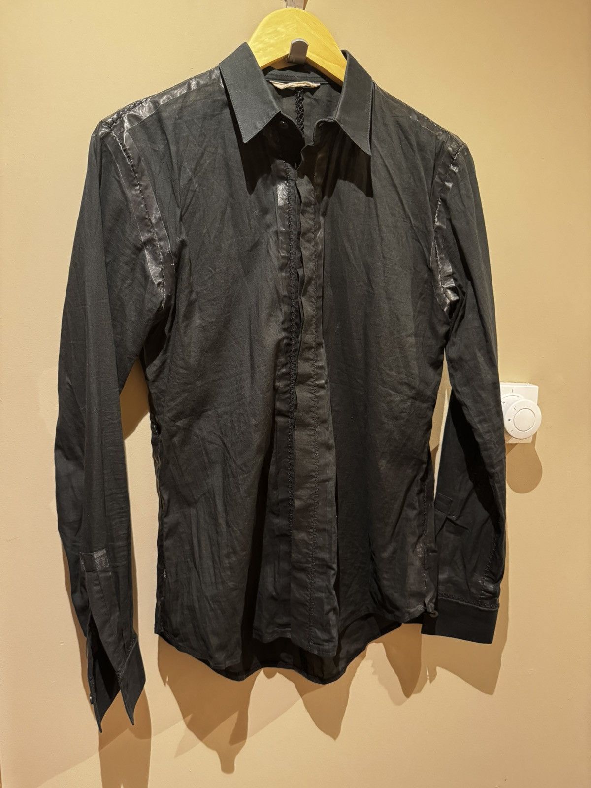 Leopold Bossert Tailored Black Shirt Handmade in Austria
