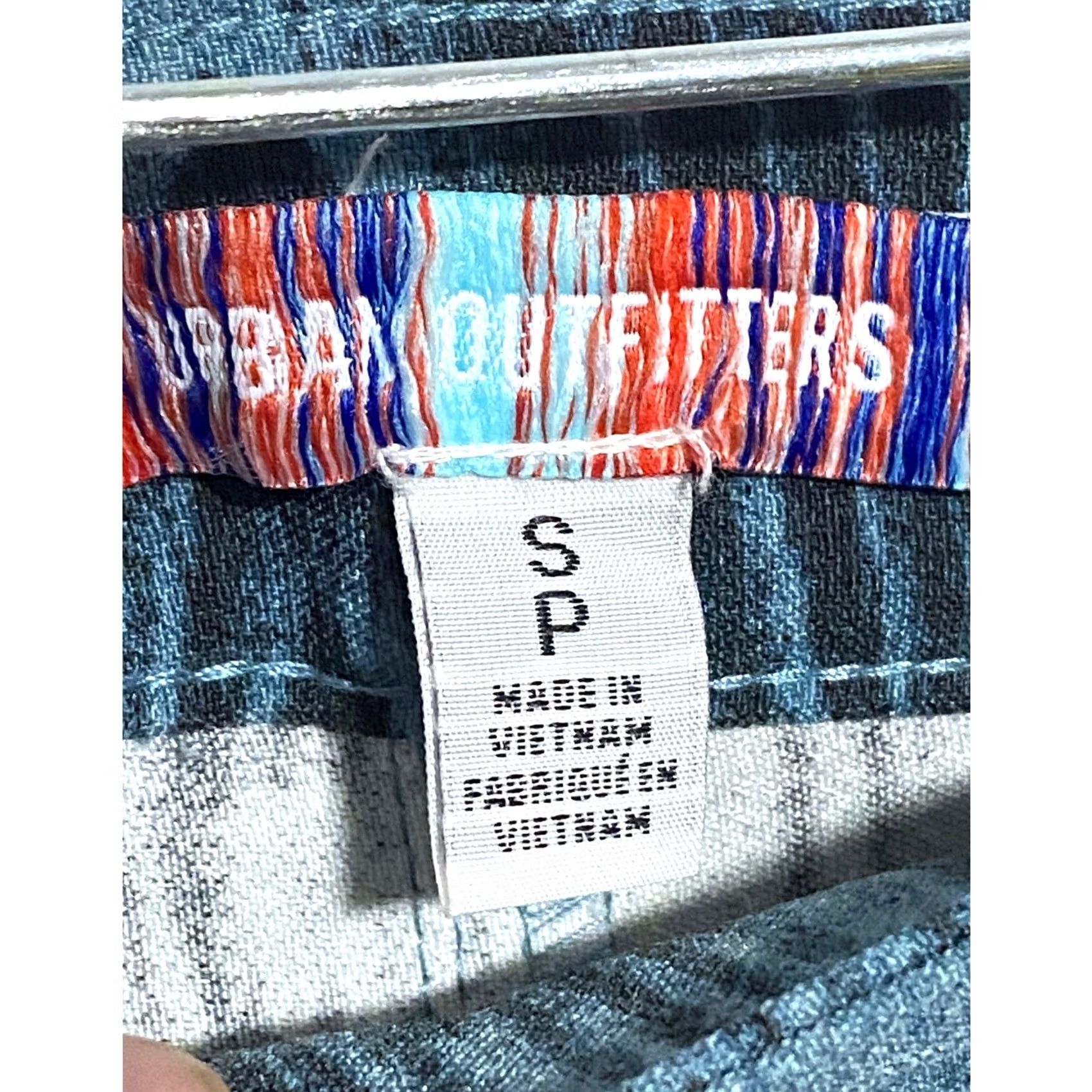 Urban Outfitters VINTAGE Urban Outfitters Nyx Zip Hem Blue Slim Pants Womens S Hippie Retro Forest Fairy Size 28" / US 6 / IT 42 - 6 Thumbnail