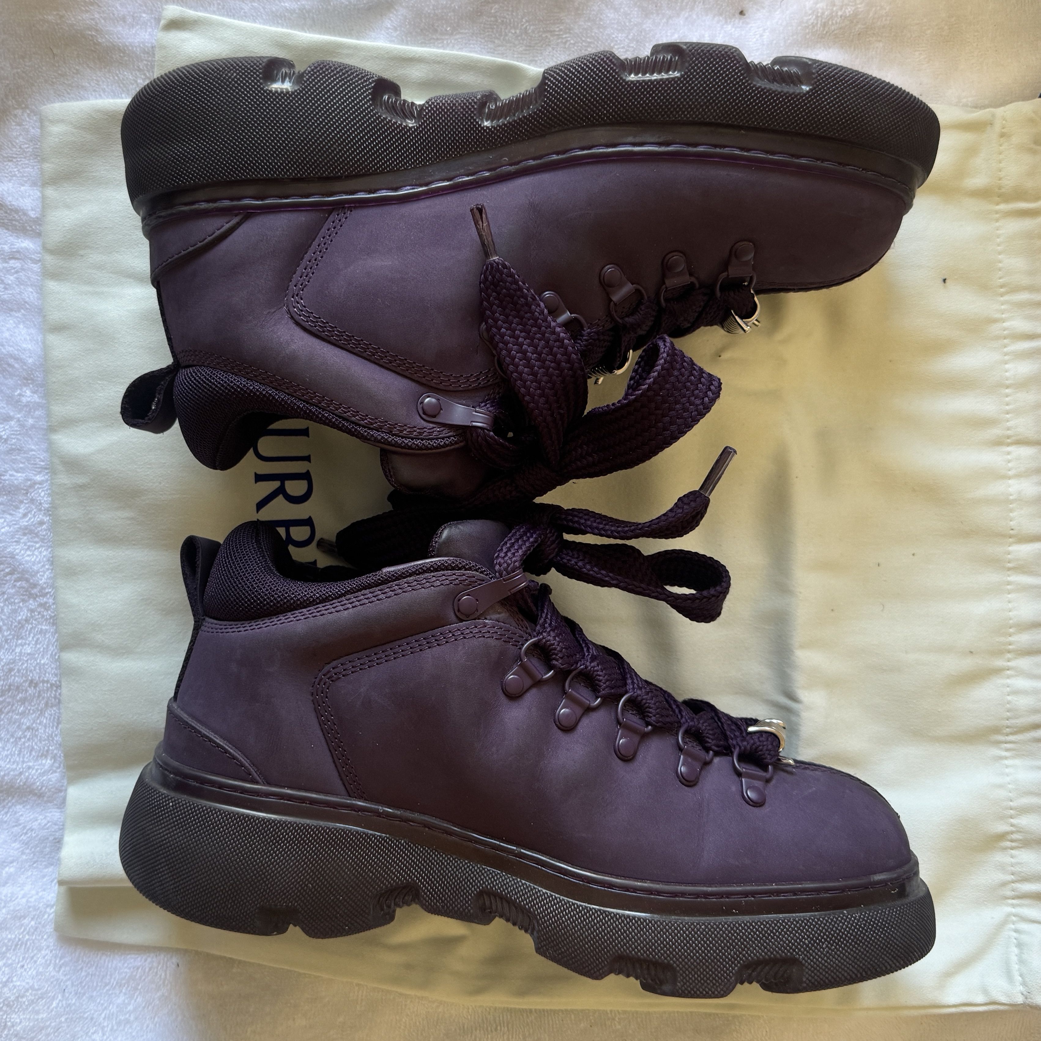 Burberry Burberry Nubuck Trek hiking Boots Purple Size US 8.5 / EU 41-42 - 10 Thumbnail