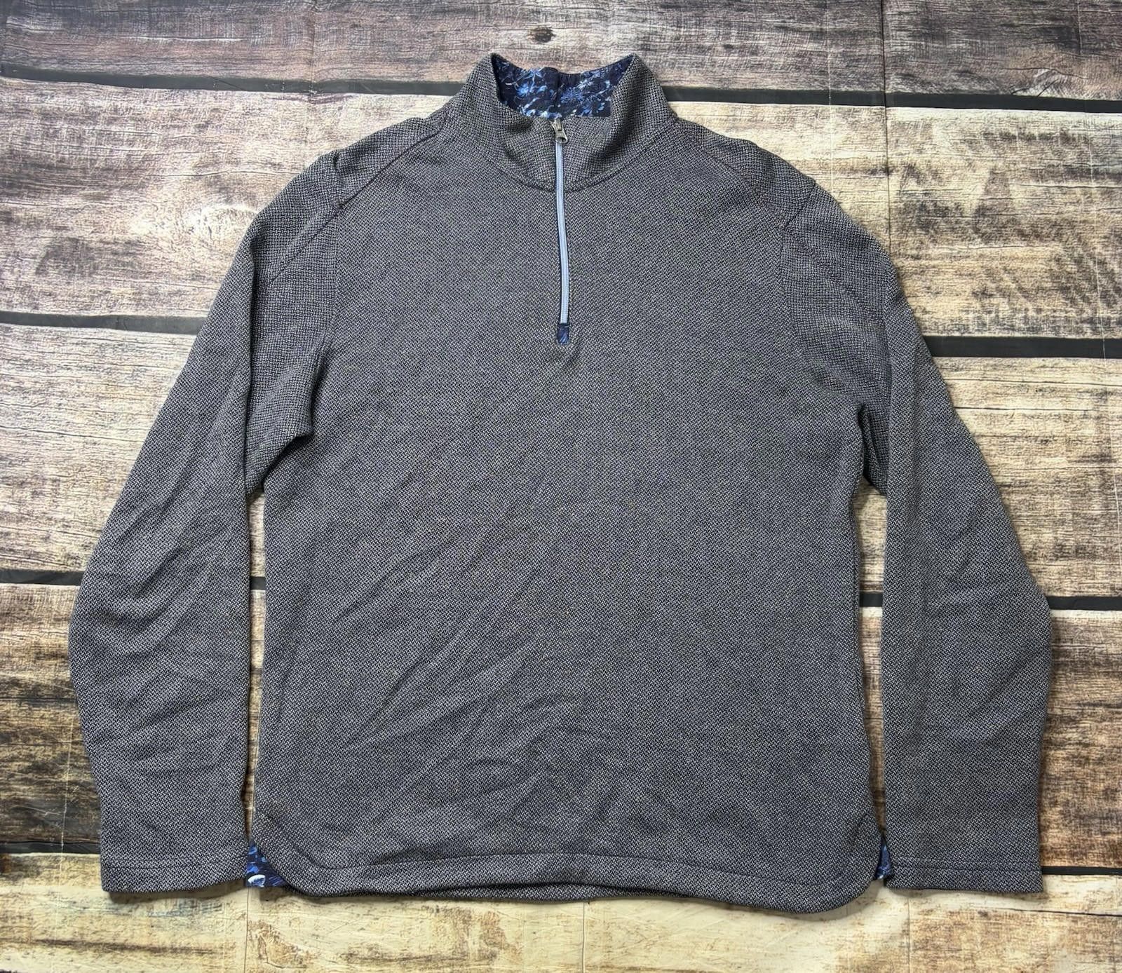 Robert Graham Robert Graham Sweater Mens Medium Classic Fit 1/4 Zip Cotton Size US M / EU 48-50 / 2 - 1 Thumbnail