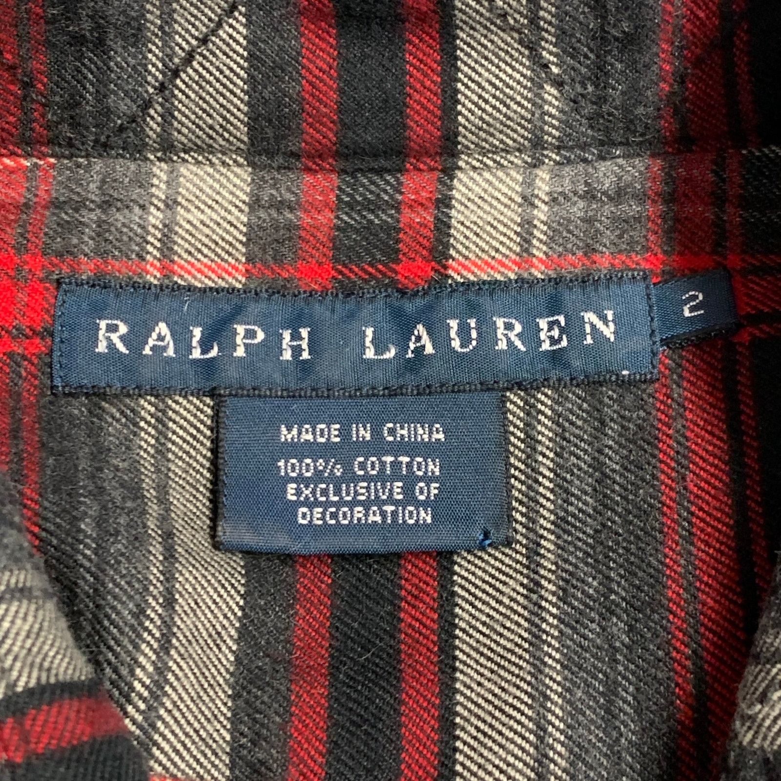 Ralph Lauren RALPH LAUREN Black Red White Cotton Plaid One Pocket Shirt Size XS / US 0-2 / IT 36-38 - 7 Thumbnail