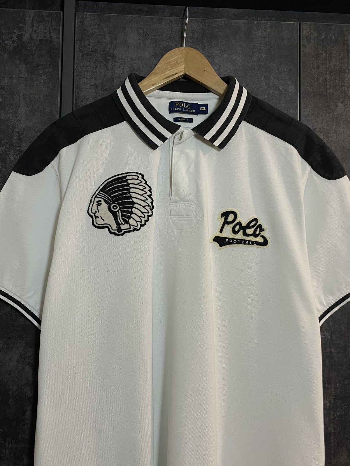 Polo Ralph Lauren Vintage Polo Ralph Lauren Football Rugby Polo T-shirt RRL Size US XXL / EU 58 / 5 - 2 Thumbnail