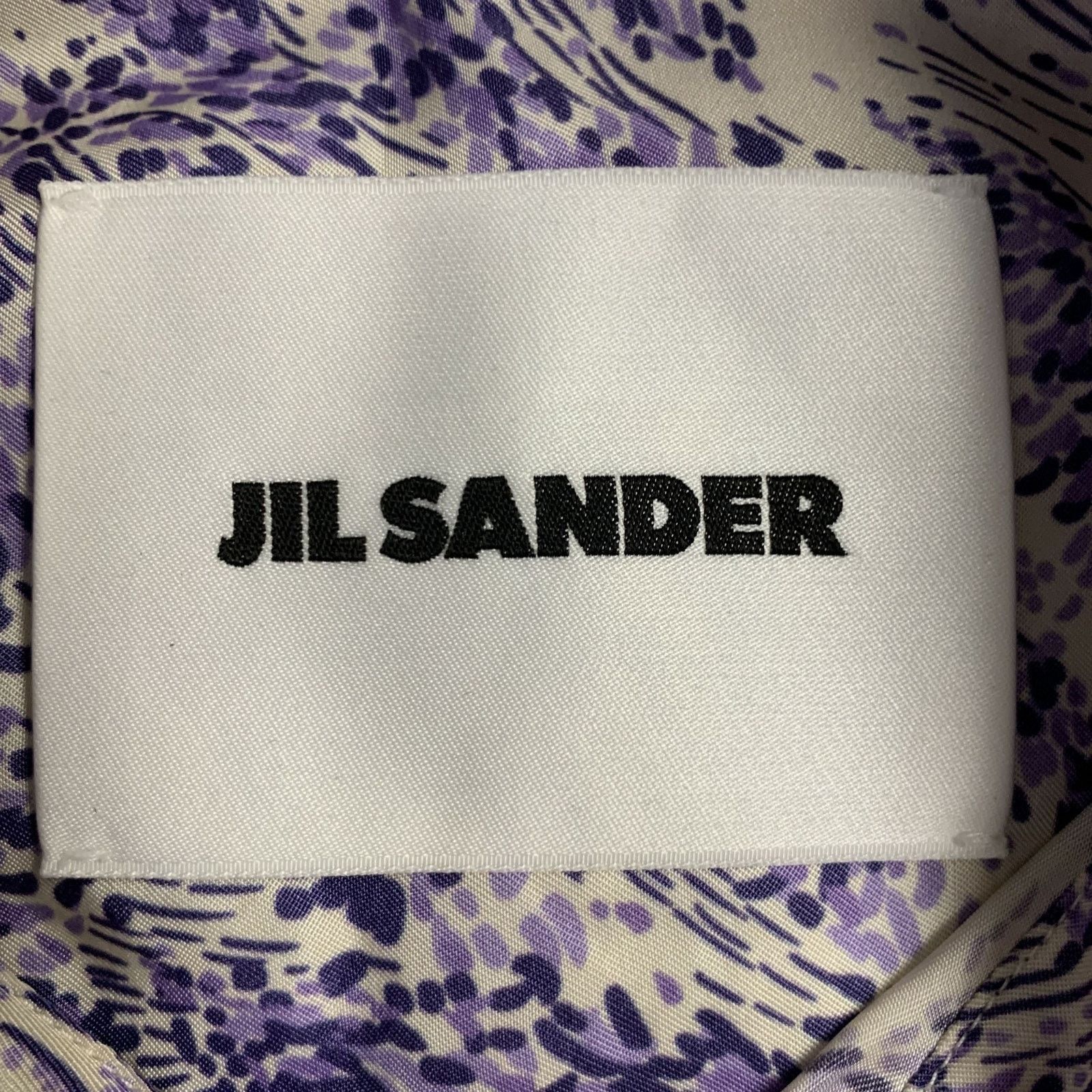 Jil Sander Size 2 Purple White Cupro Silk Abstract Casual Top Size XS / US 0-2 / IT 36-38 - 5 Thumbnail