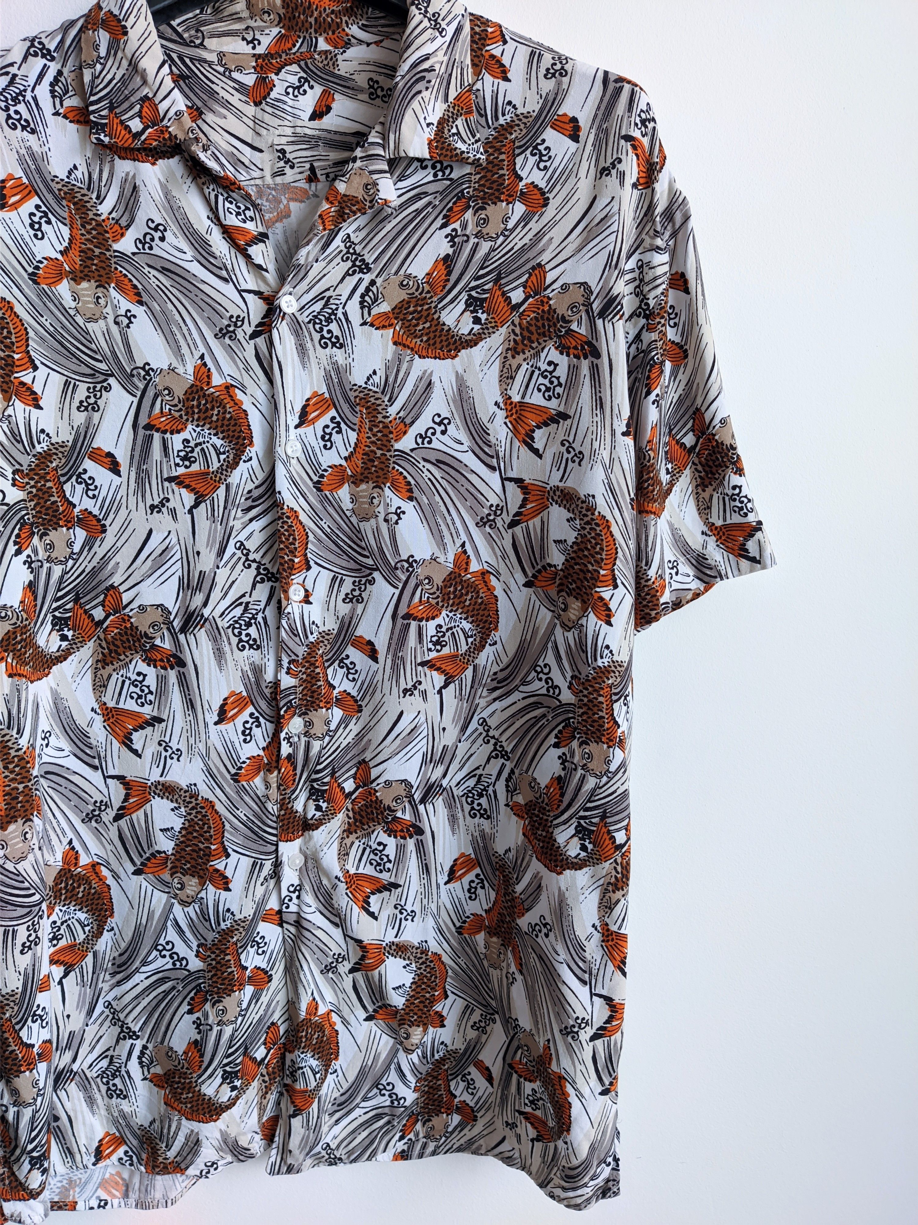 Japanese Brand Hawaiian shirt short sleeve carp japan Size US M / EU 48-50 / 2 - 3 Thumbnail