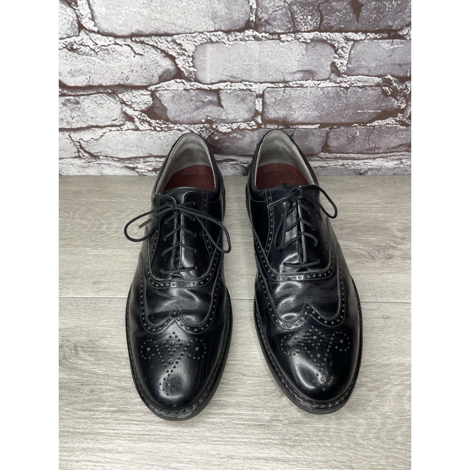 Rockport Rockport Dressports Black Leather Wingtip Oxfords Vibram Sol Size US 9.5 / EU 42-43 - 9 Thumbnail