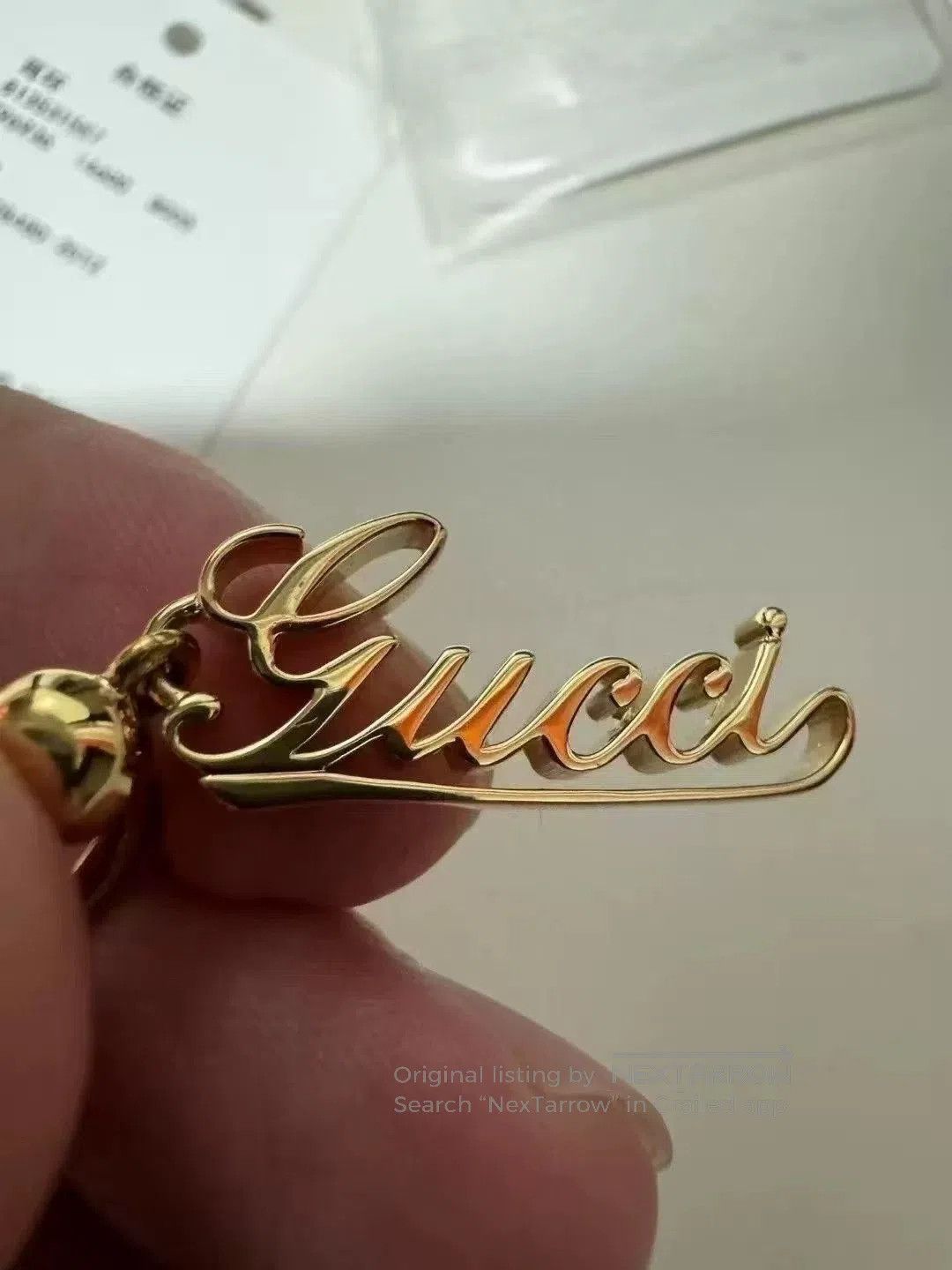 Japanese Brand Gucci Baule Logo Metal Earrings. Size ONE SIZE - 2 Thumbnail