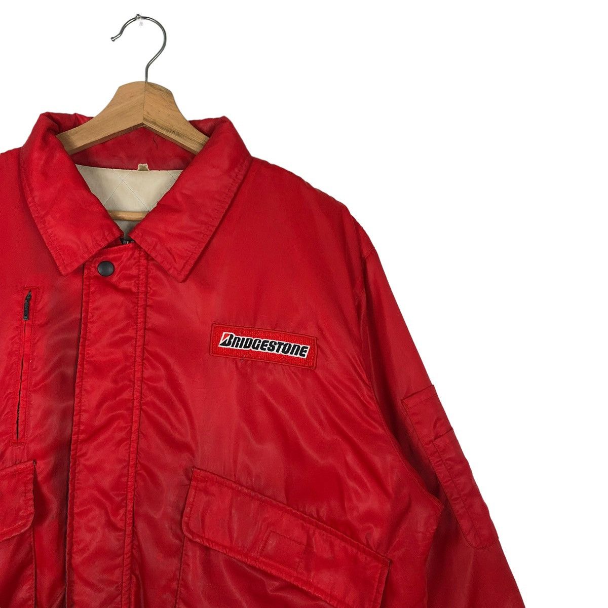 Japanese Brand 🔥VINTAGE RACING BRIDGESTONE BOMBER JACKET SPORTSWEAR Size US L / EU 52-54 / 3 - 5 Thumbnail