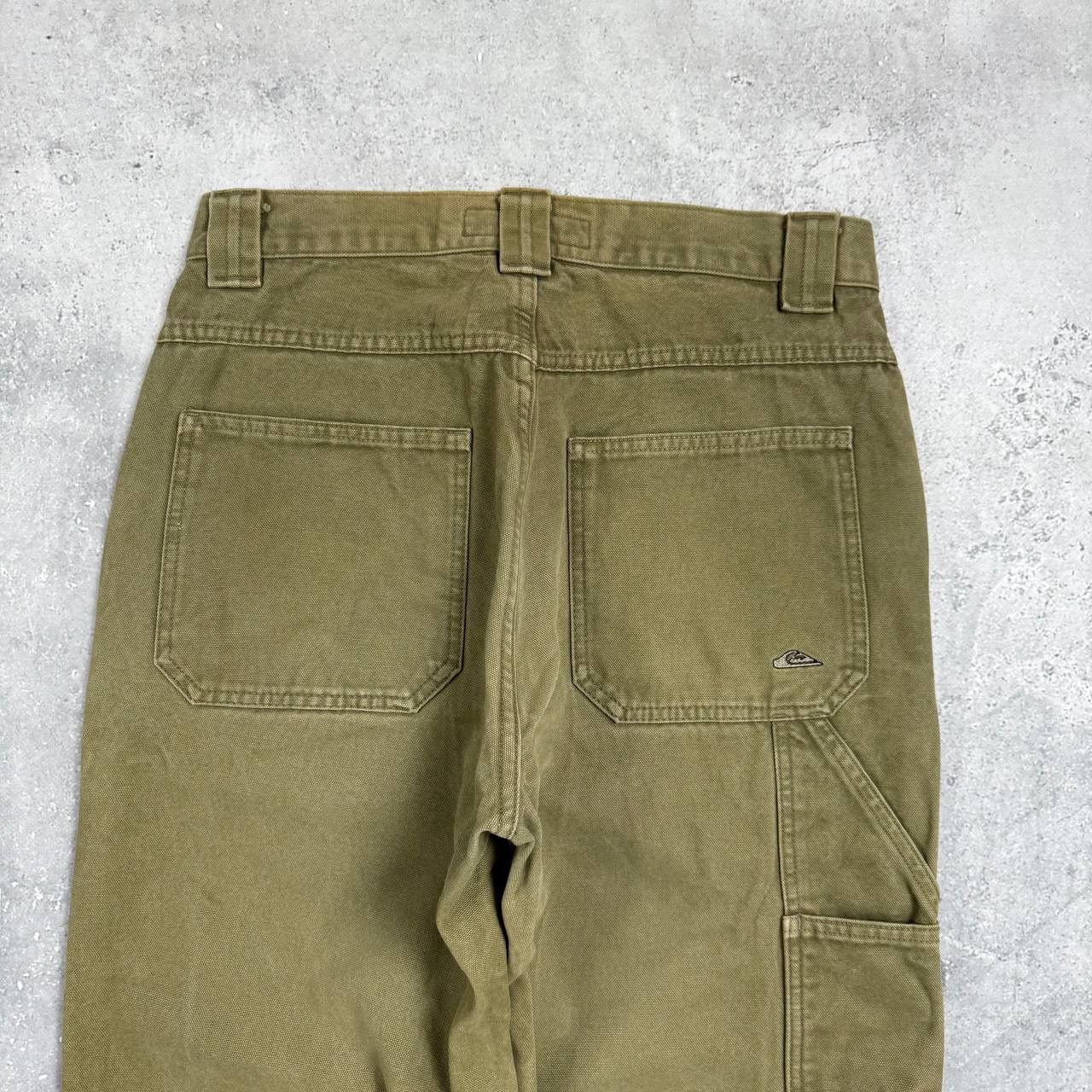 Quiksilver Vintage 2000s Quiksilver Barney Canvas Carpenter Pants Khaki Size US 31 - 17 Thumbnail