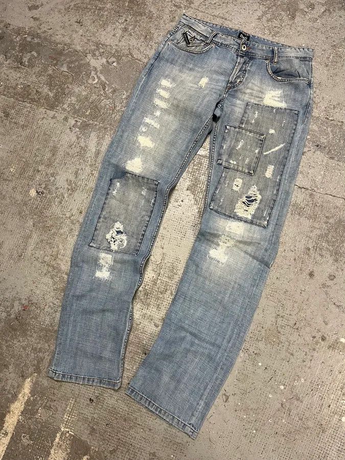 Dolce & Gabbana 2000s Dolce & Gabbana Patches Blue Denim Jeans Size US 31 - 5 Thumbnail