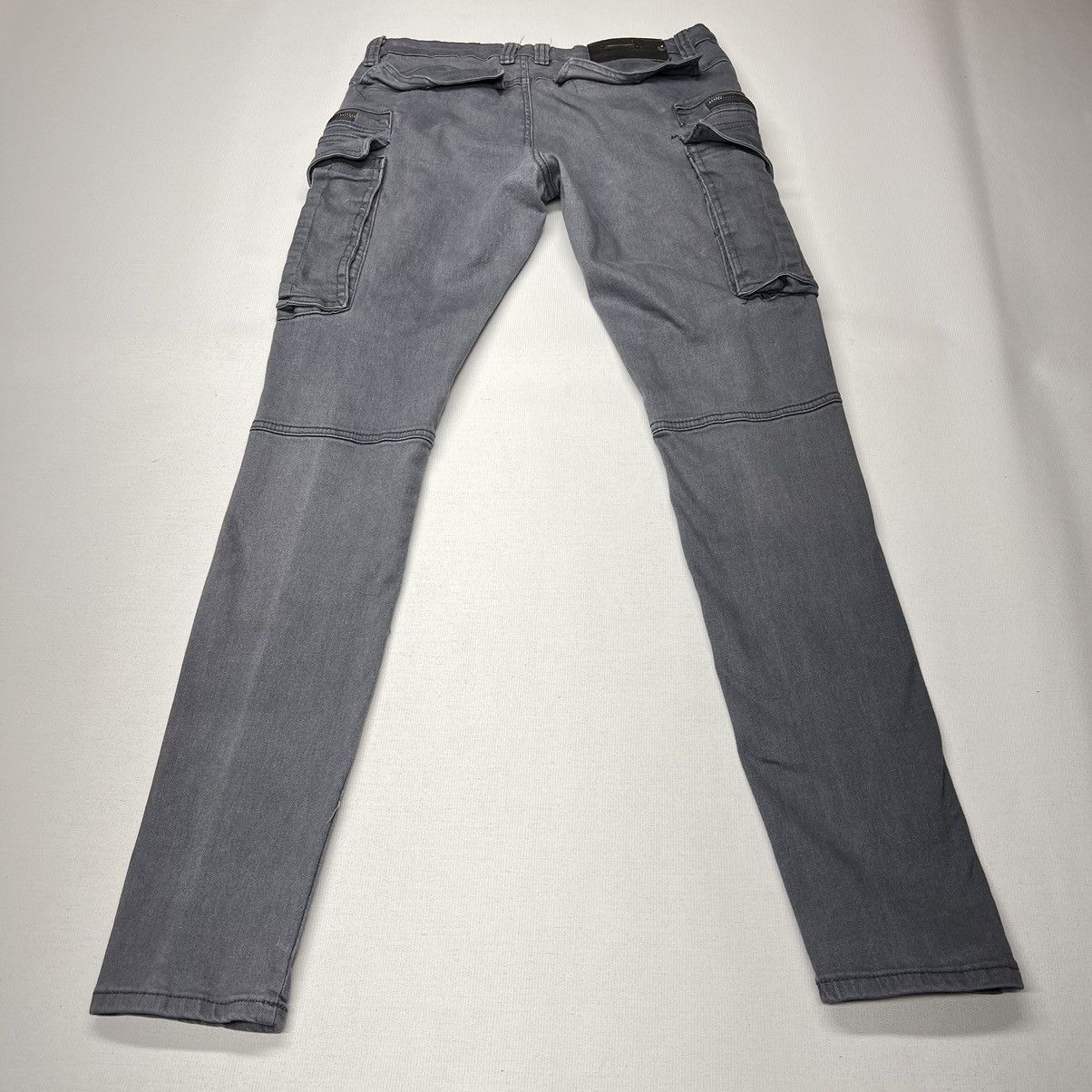 Other Copper Rivet Jeans Grey Skinny Moto Cargo Pocket Denim Size US 30 / EU 46 - 15 Thumbnail