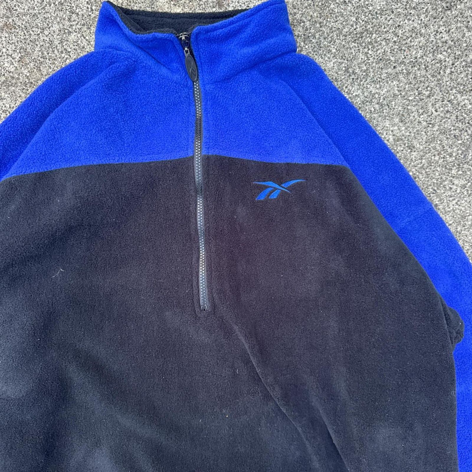 Reebok Vintage 90s Reebok Blue and Black Fleece – Size XL Size US XL / EU 56 / 4 - 3 Thumbnail