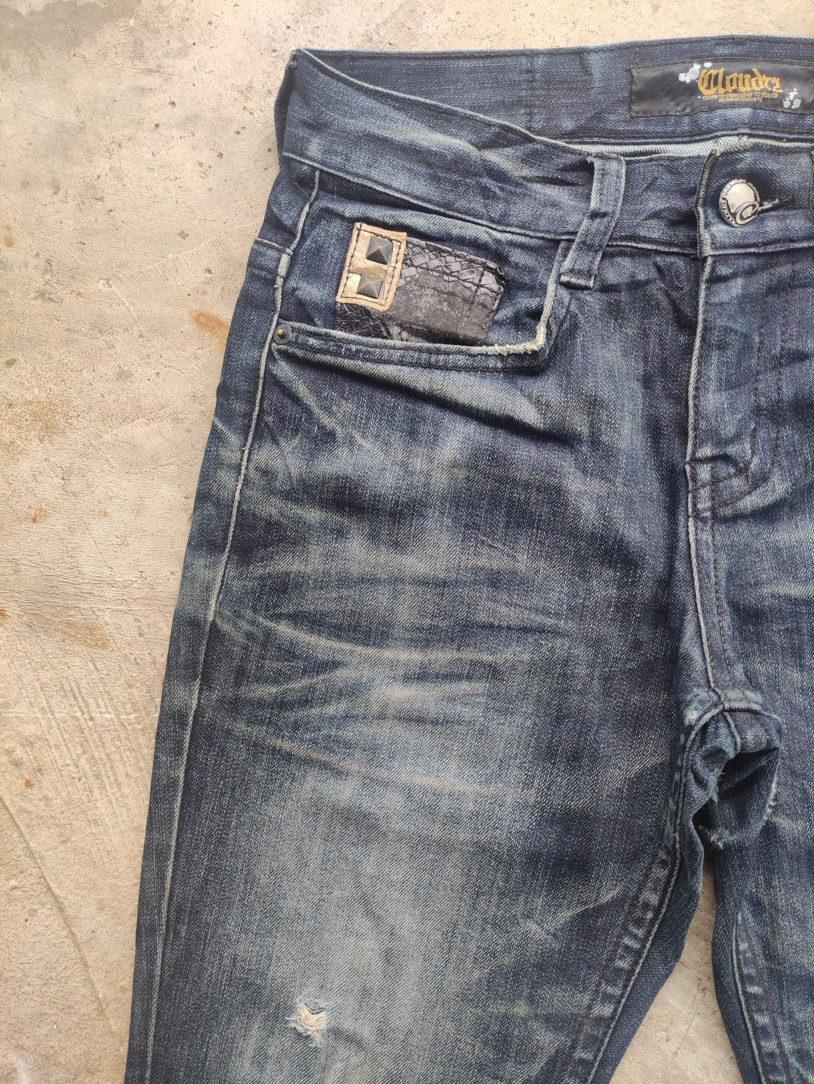 Japanese Brand Vintage Cloud 72 Distressed Faded Denim W30 Size US 30 / EU 46 - 6 Thumbnail