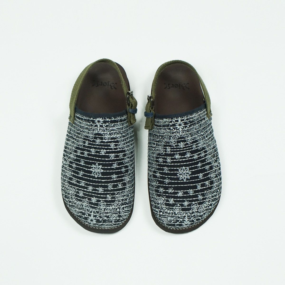 Japanese Brand *NoTariff Bandana Sashiko Stitch Indigo Dyed Mule / Clog Size US 10 / EU 43 - 1 Thumbnail