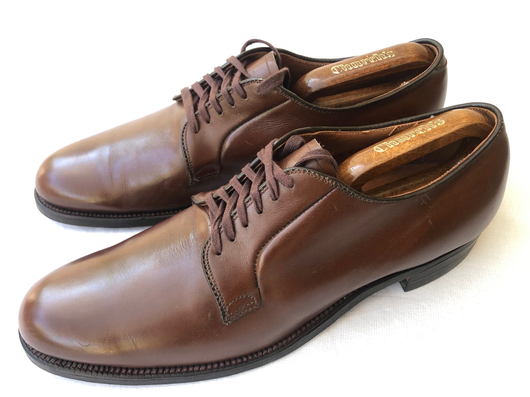 Alden Alden 665 Brown Leather Dress Shoes Size US 12 / EU 45 - 1 Thumbnail