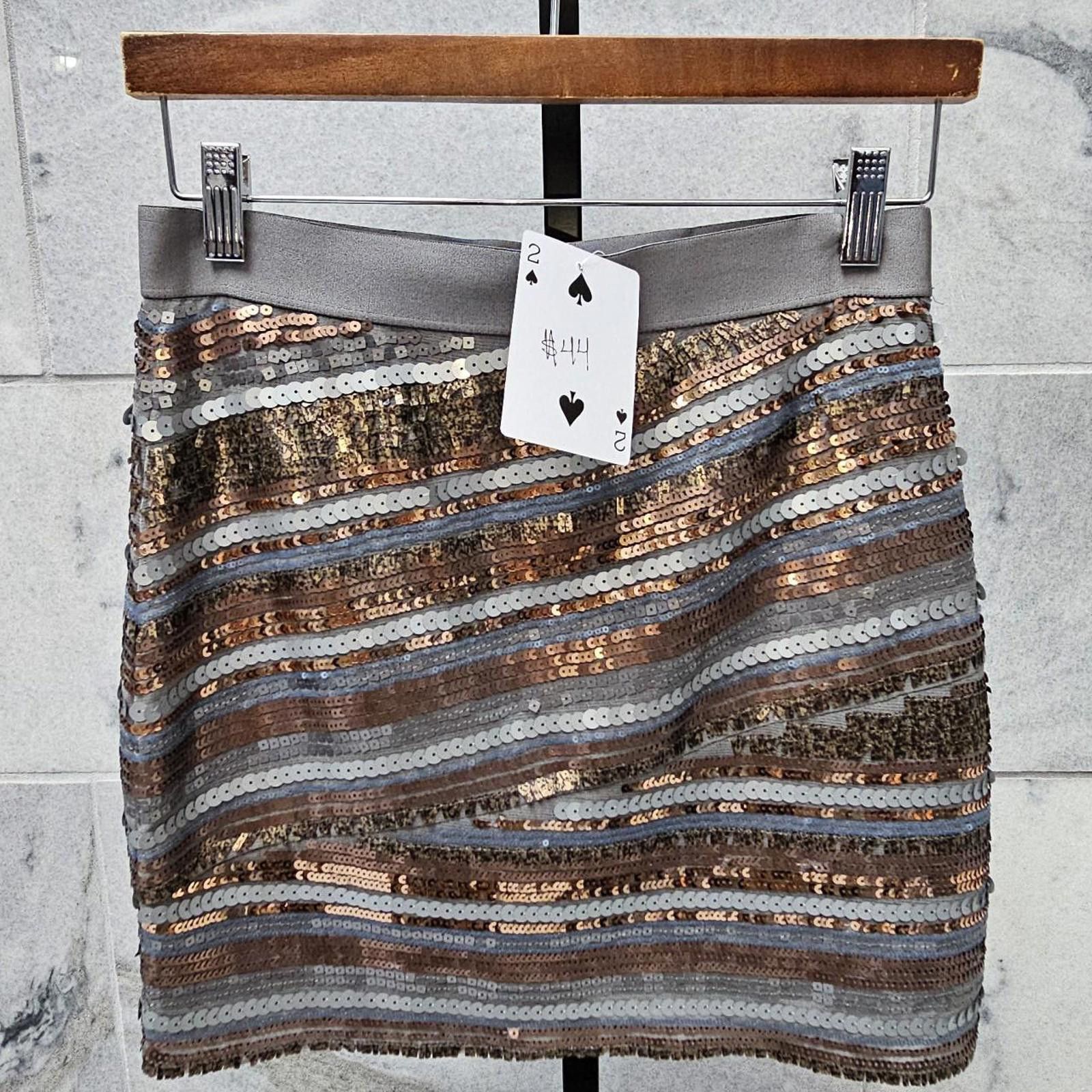 Designer Chelsea & Violet Women's Silver and Gold Skirt Size XS / US 0-2 / IT 36-38 - 4 Thumbnail
