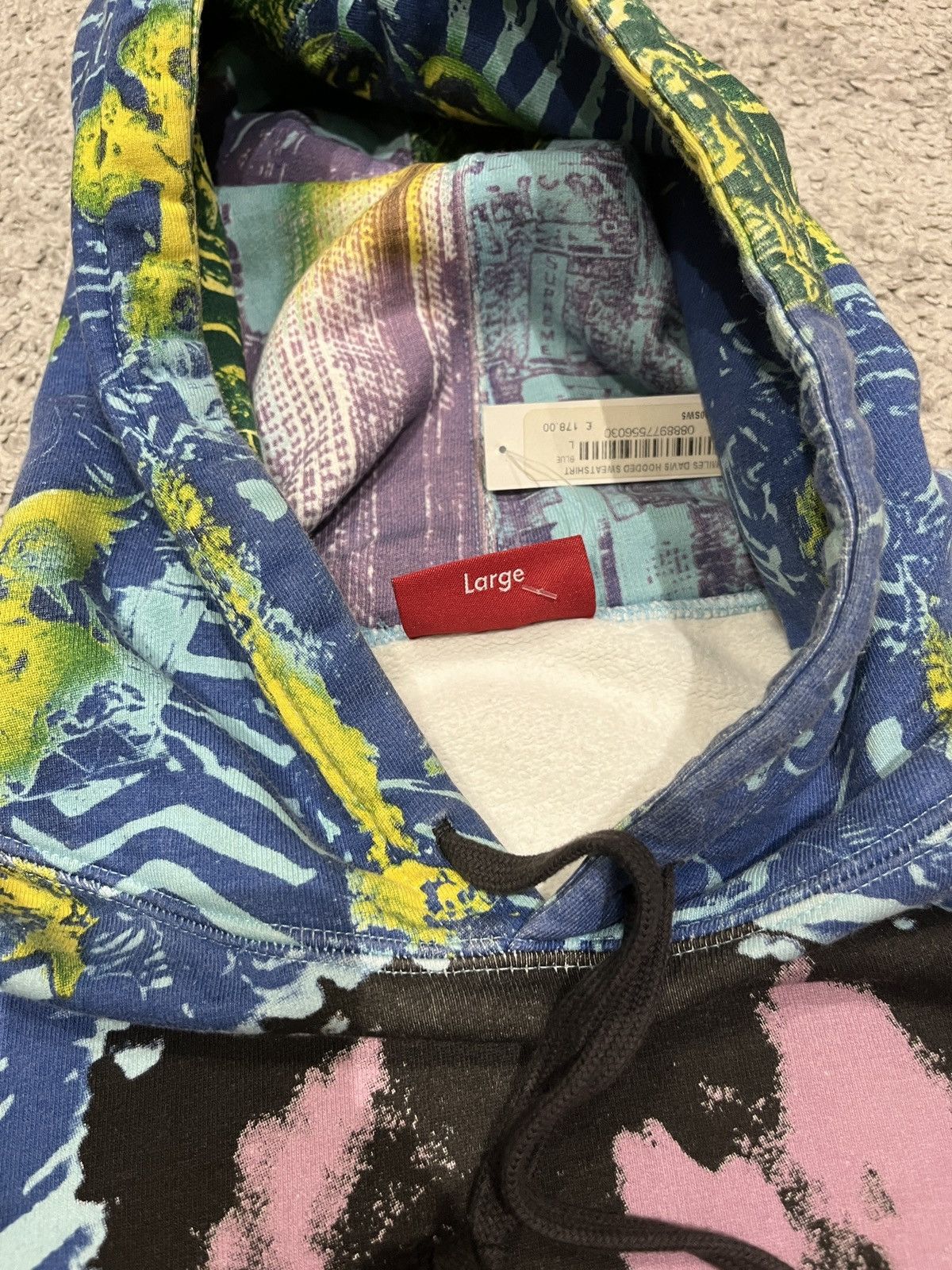 Supreme Supreme Miles Davis Hoodie Sweatshirt Blue Size US L / EU 52-54 / 3 - 5 Thumbnail