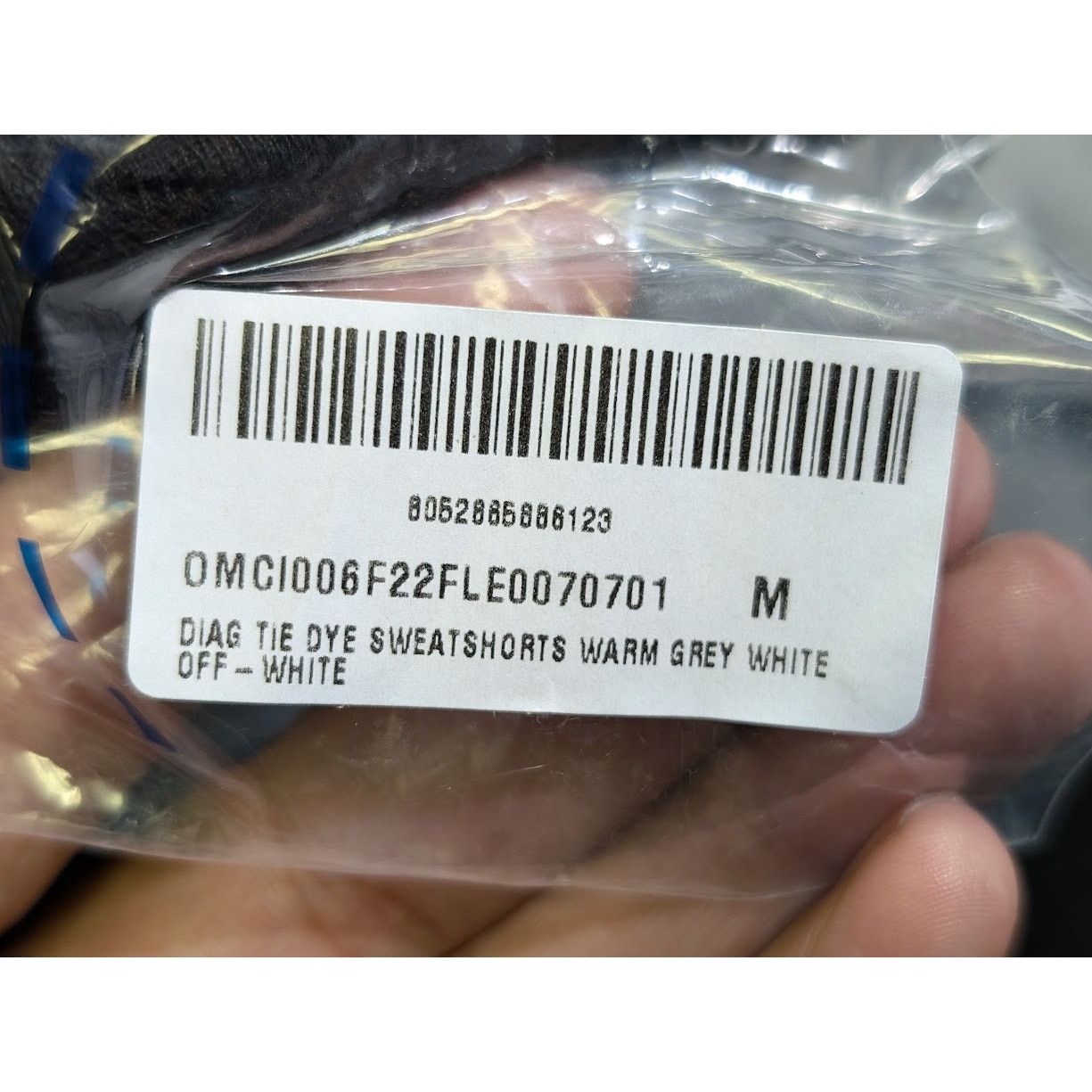 Off-White o1rshd1 Diag Tie Dye Sweatshorts in Warm Grey White M Size US 32 / EU 48 - 21 Thumbnail