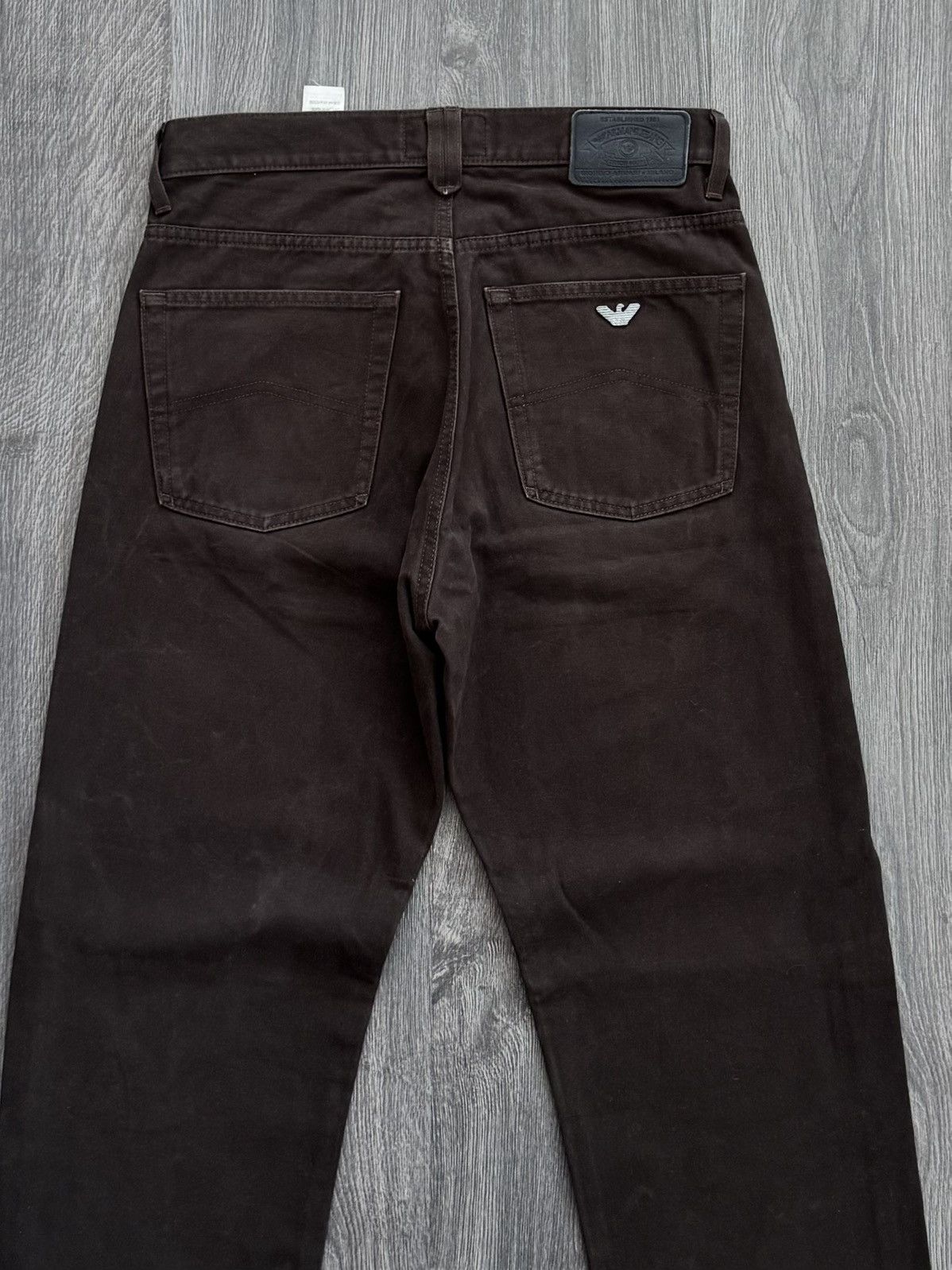 Armani Vintage Armani Relaxed Fit Brown Jeans Size US 32 / EU 48 - 8 Thumbnail