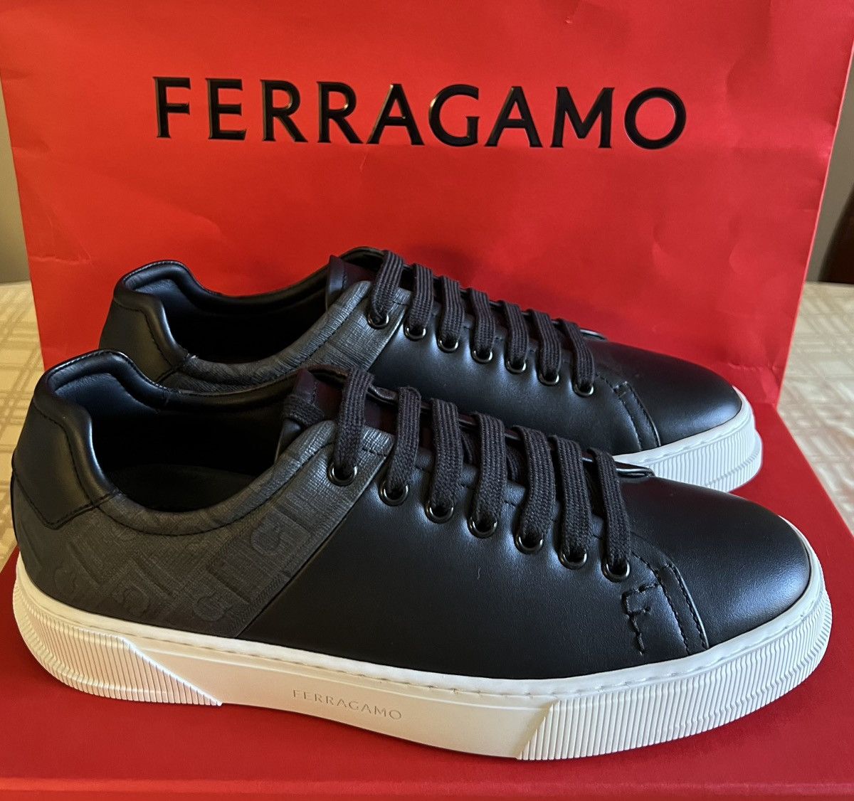 Salvatore Ferragamo Low top sneaker Clayton JCQ Size US 7.5 / EU 40-41 - 8 Thumbnail