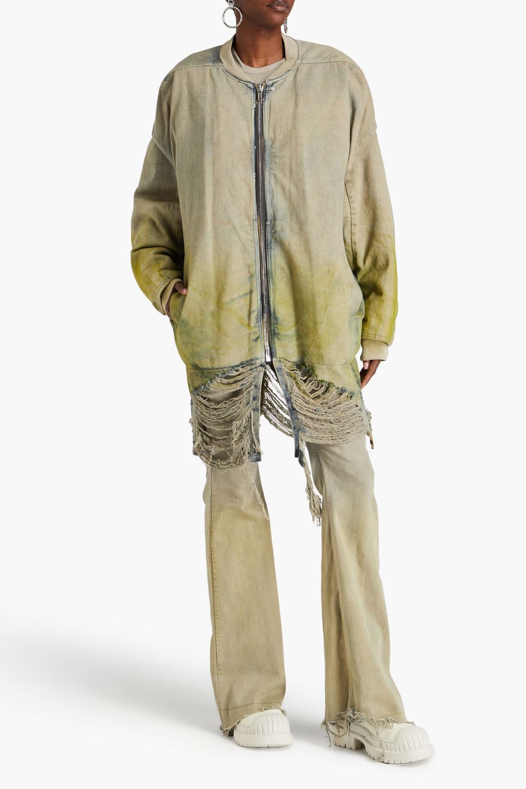 Rick Owens o1y0126 Denim Jacket in Sage Green Size S / US 4 / IT 40 - 4 Thumbnail