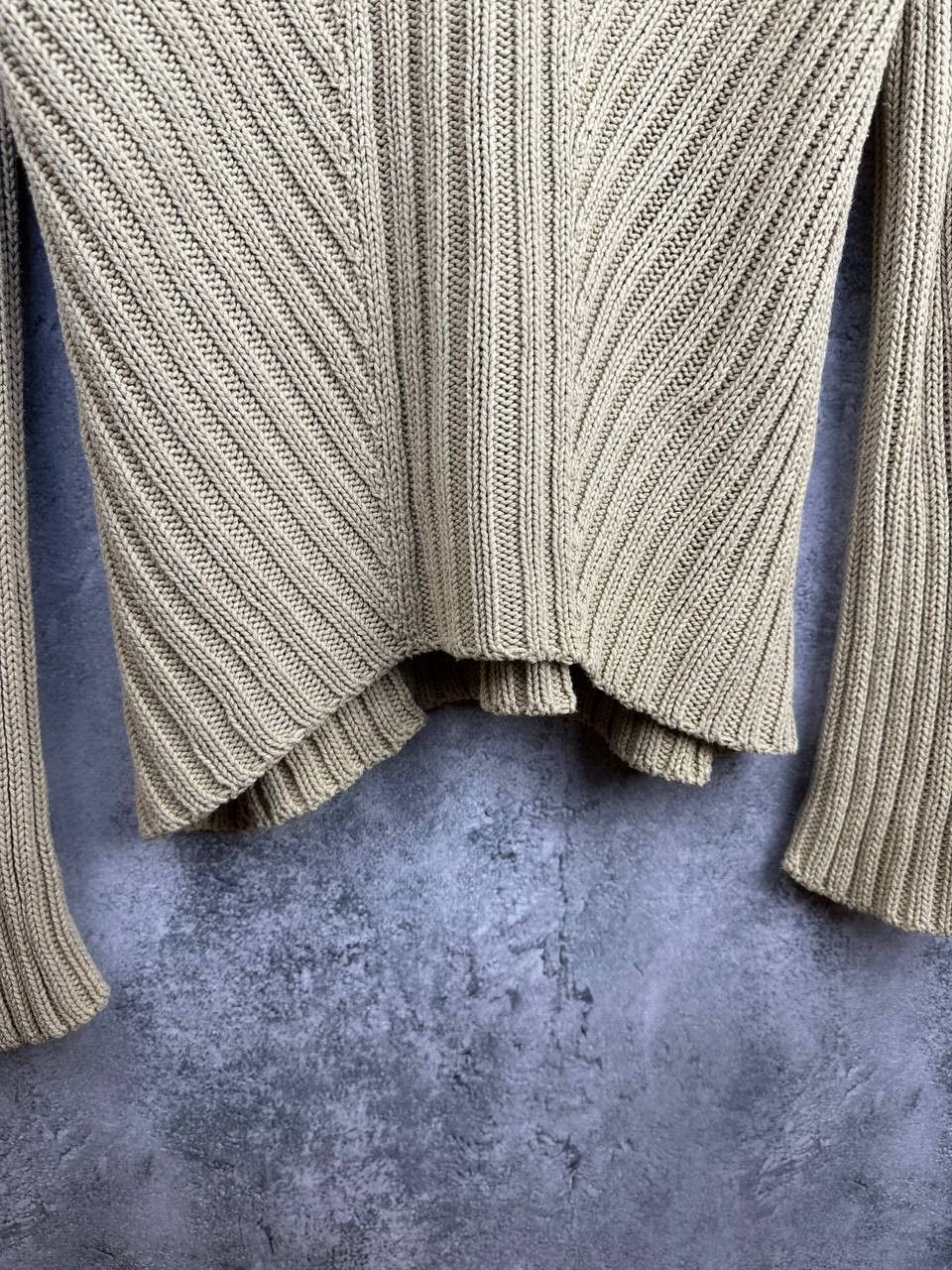 Giorgio Armani Armani Jeans Vintage Ribbed Knit Sweater Beige Round Neck Size L / US 10 / IT 46 - 7 Thumbnail